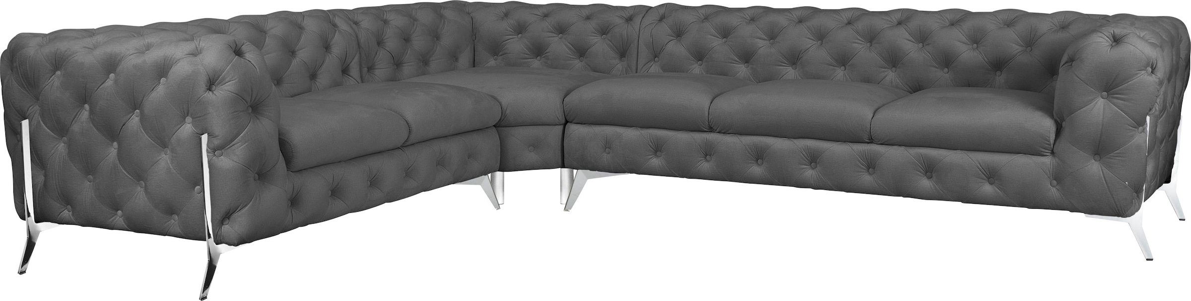 Home affaire Chesterfield-Sofa »Amaury L-Form« großes Ecksofa, Chesterfield günstig online kaufen