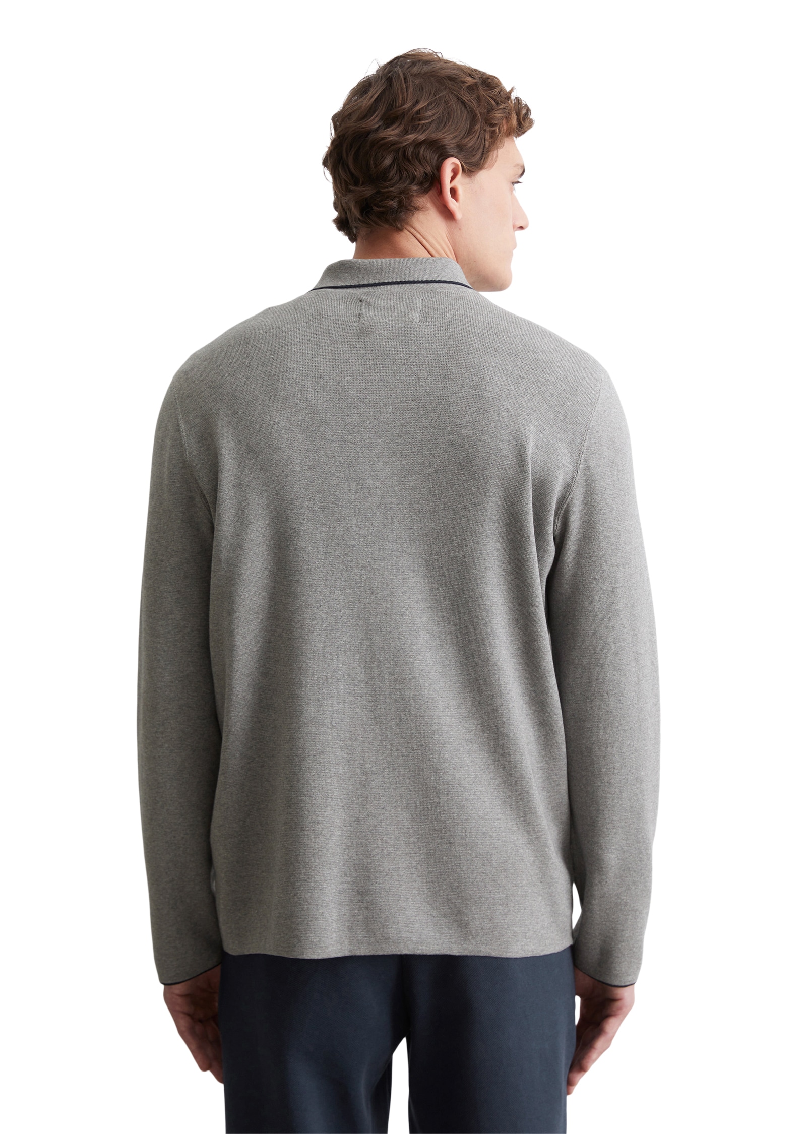 Marc O'Polo Polokragenpullover, elegante, dicht gestrickte Milano-Struktur