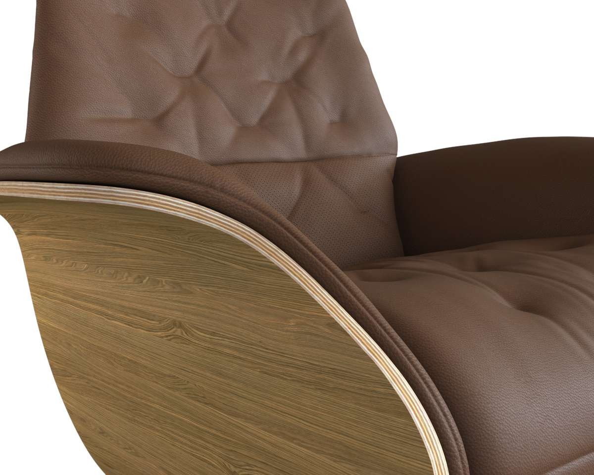 FLEXLUX Relaxsessel »Volden elektrischer Funktionsessel«, Größe M, Rücken & Fußteil elektrisch, Akku, Arml. Eiche, Fuß schwarz