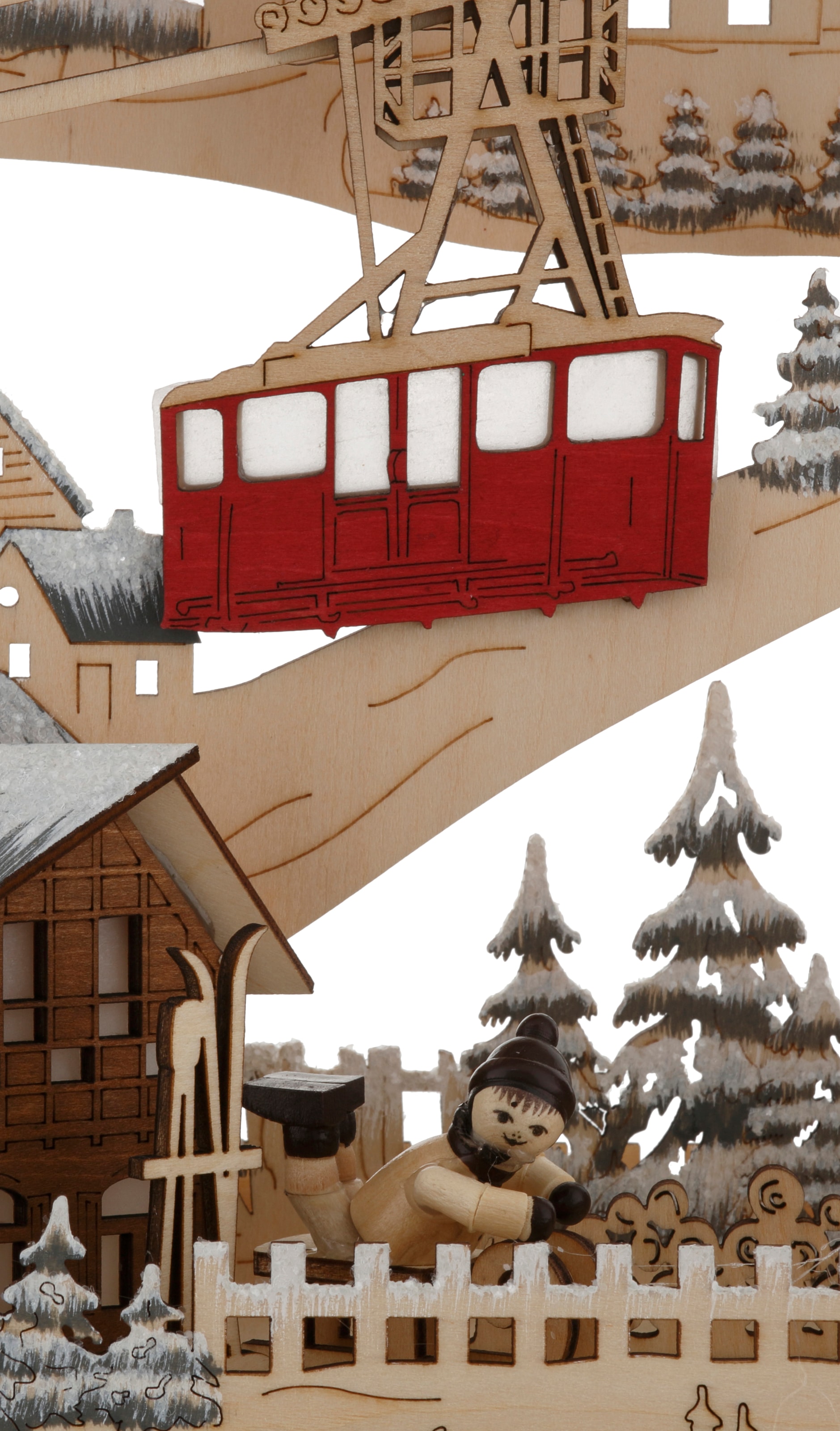 my home Schwibbogen »Podest und Seilbahn, Skihütte und Weihnachsmarkt, Weihnachtsdeko« Breite ca. 64 cm