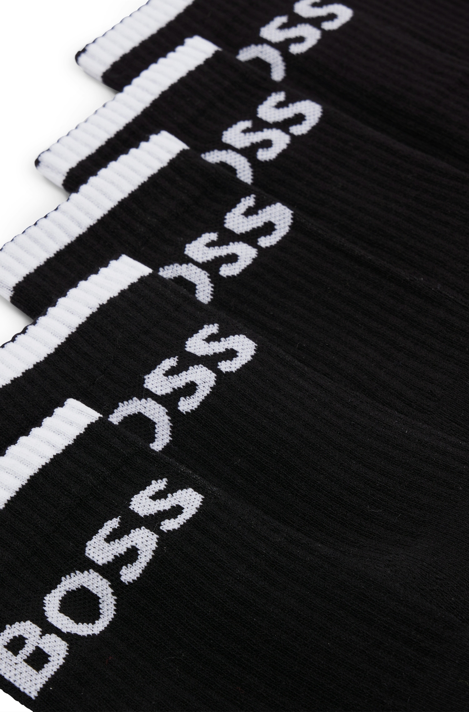 BOSS Businesssocken »6P QS Stripe CC«, (Packung, 6 Paar, 6er), mit BOSS Schriftzug