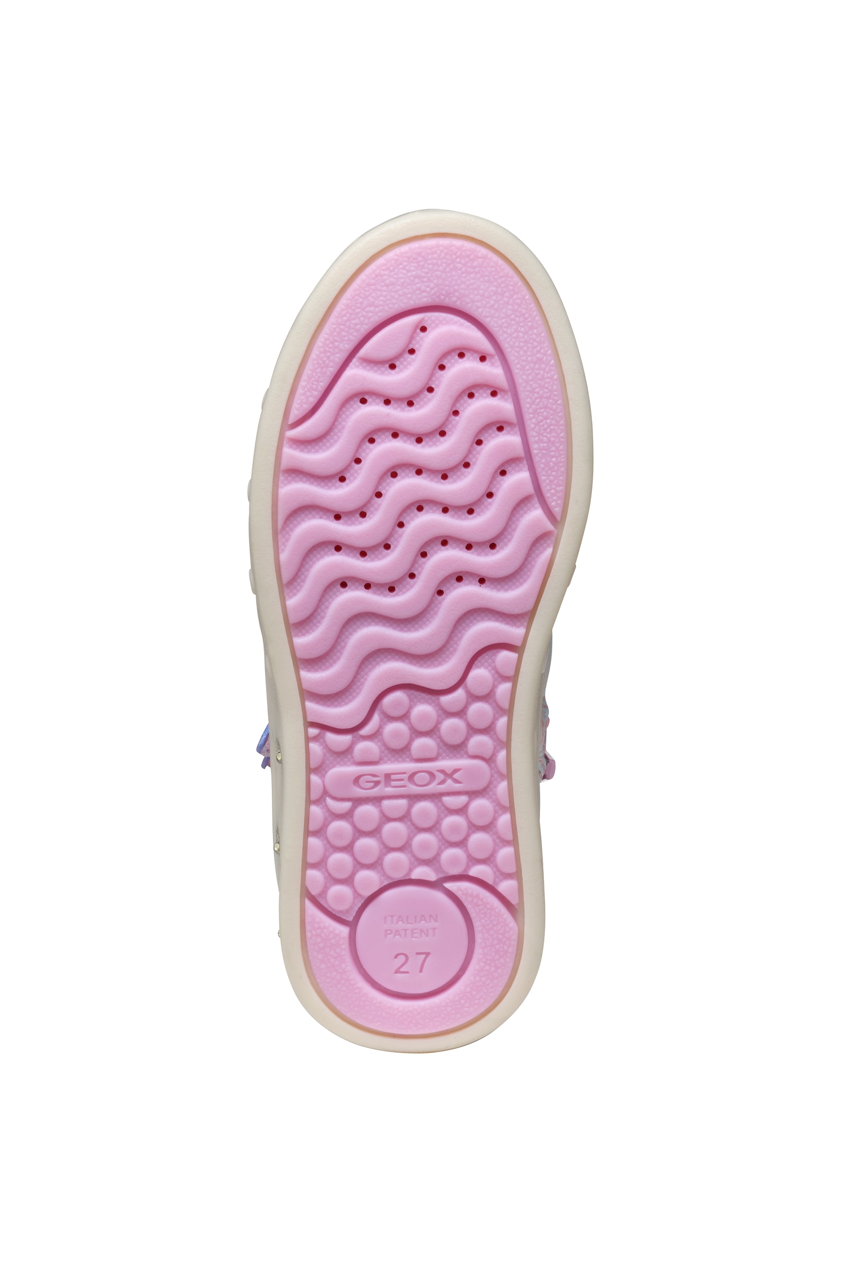 Geox Sneaker »J SKYLIN GIRL Blinkschuh«, Schnürboots, Blinkschuh mit Glitzer und Blinkfunktion
