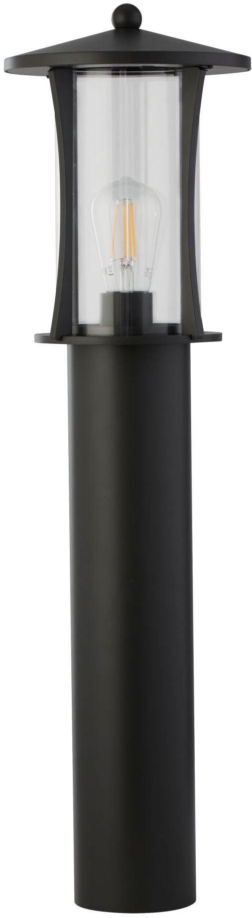 Searchlight Pollerleuchte »Pagoda Outdoor Post - Black Metal & Clear Glass« E27 1 Stk.