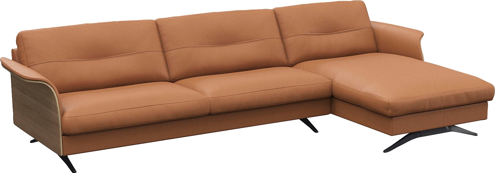 FLEXLUX Ecksofa »Glow, super bequem durch hochwertigem Sitzaufbau mit Federkern, L-Form«, Modernes skandinavisches Design