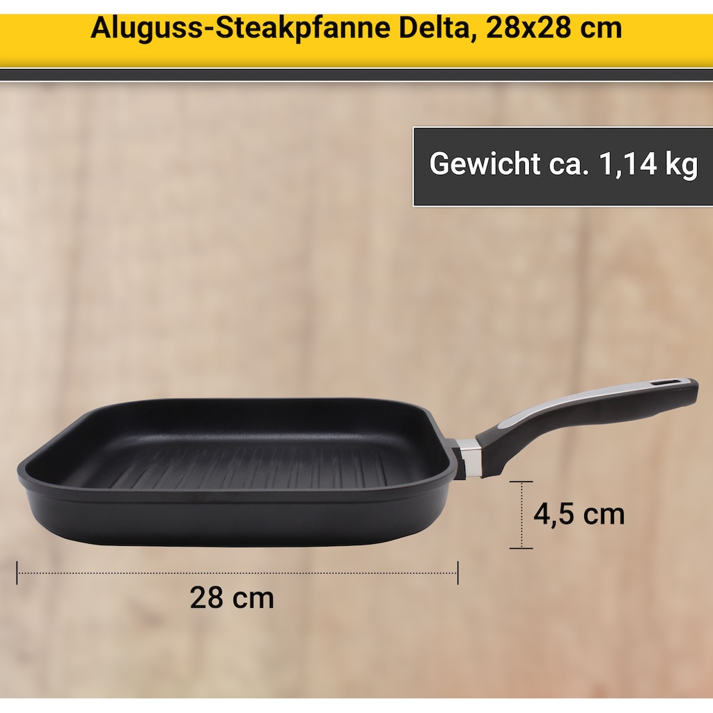 Krüger Grillpfanne »Delta«, Aluminium, (1 tlg.)