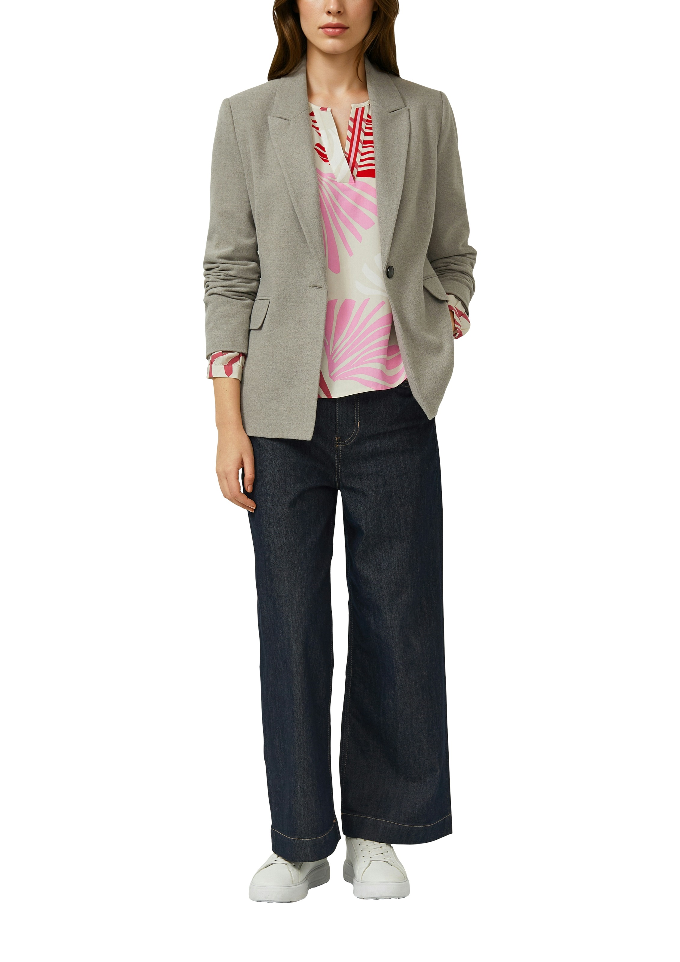 s.Oliver BLACK LABEL Langarmbluse mit floralem Muster