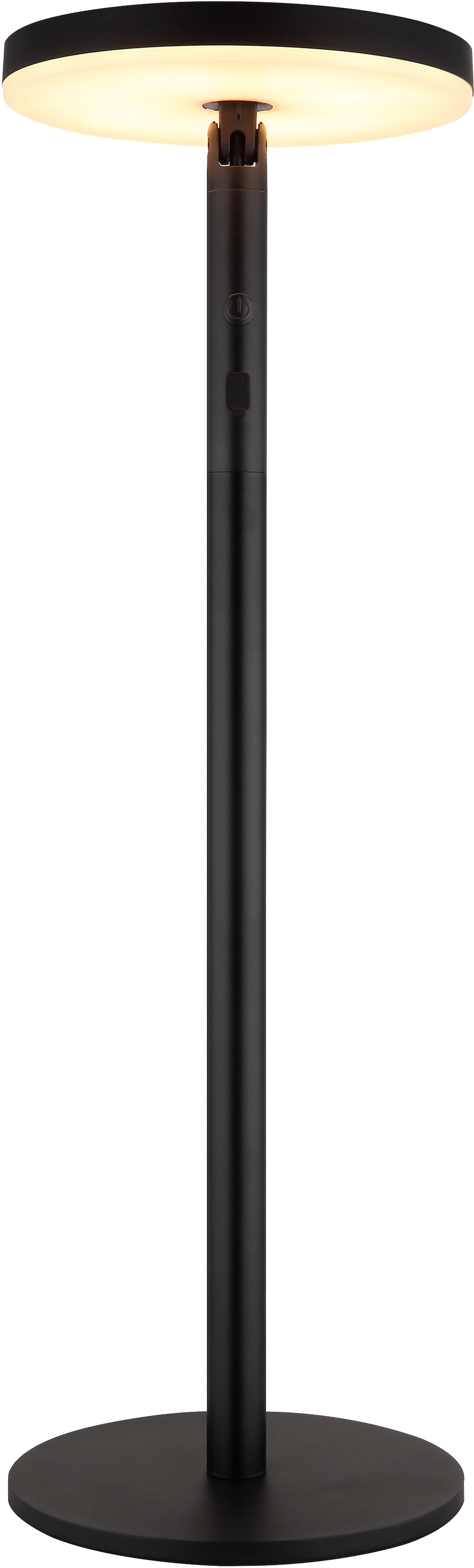 GLOBO LIGHTING LED Solarleuchte »SOLARLEUCHTE ALUMINIUM SCHWARZ MATT, 1XLED«, Leuchtmittel LED-Modul | LED fest integriert, Solar/Touch Ein/aus/beweglich/schwarz/CCT 1800/2700/3000K