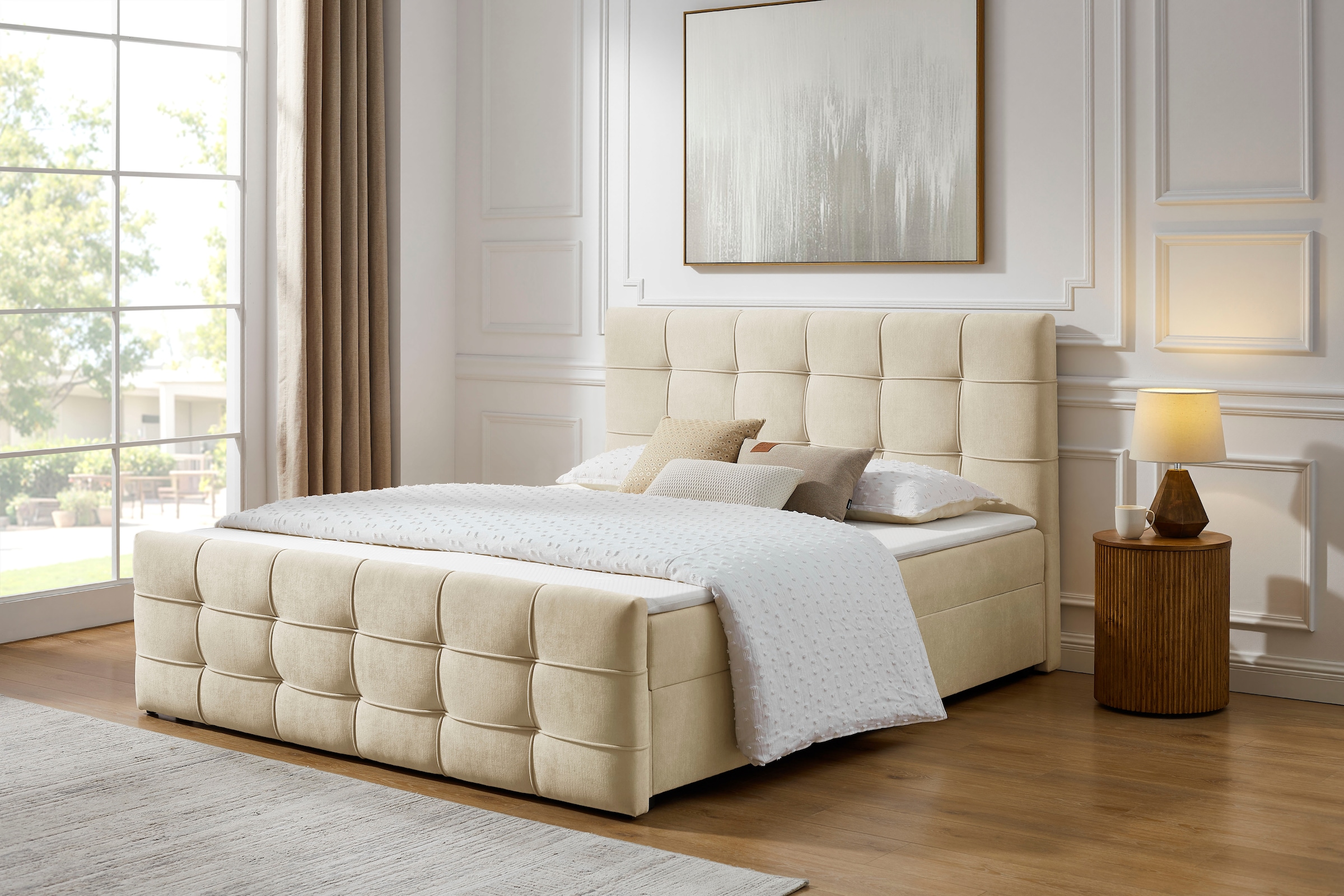 OTTO home Boxbett »Lilienne inkl. Bettkasten und Topper, Liegefläche 180x200cm« erhältlich in der Größe 180x200 cm