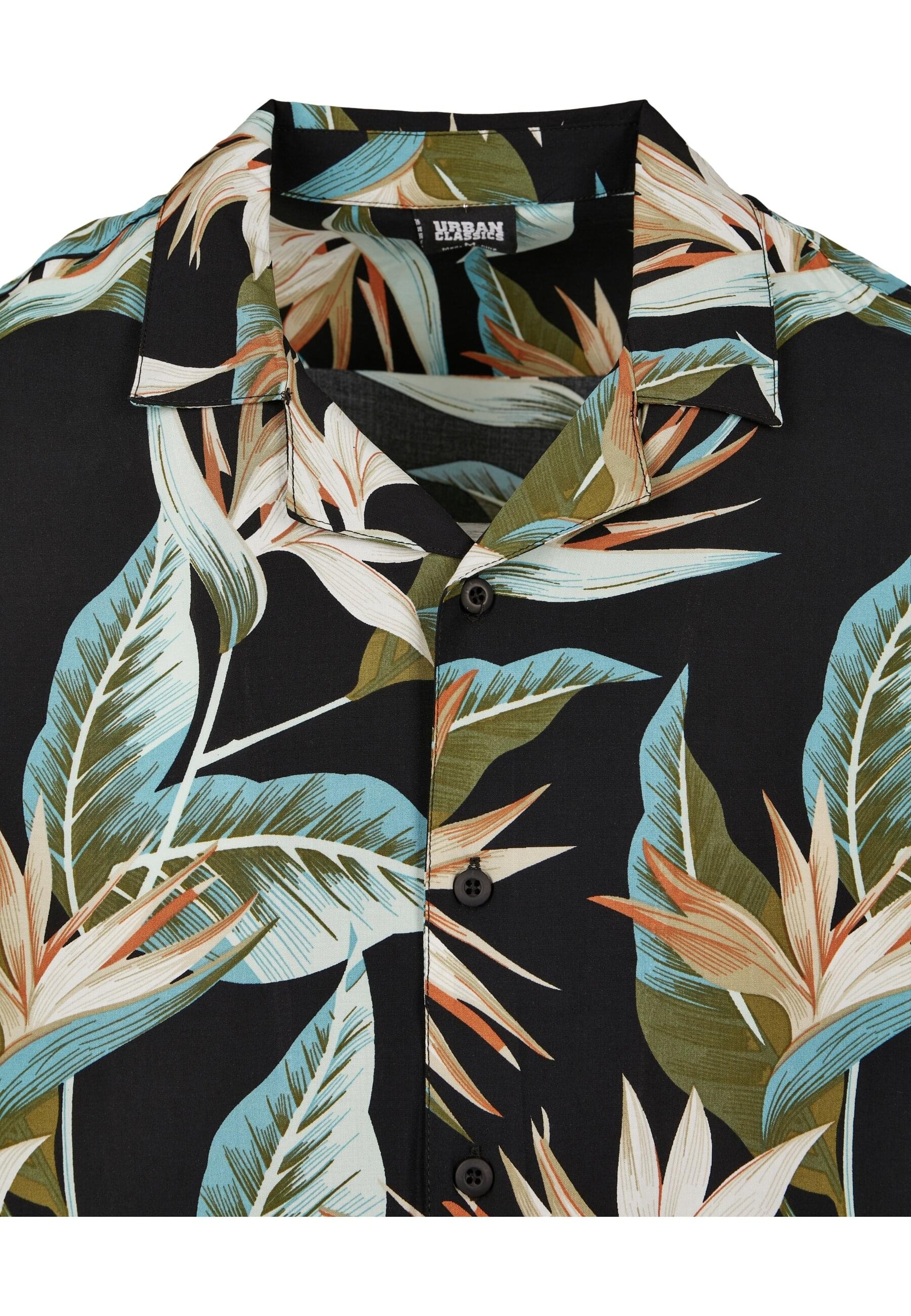 URBAN CLASSICS Langarmhemd »Urban Classics Herren Blossoms Resort Shirt« 1 Stk.