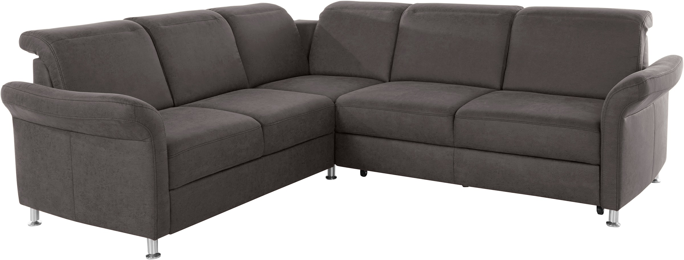 sit&more Ecksofa »Darwin L-Form«, inklusive Federkern, wahlweise mit Kopfteilverstellung, Bettfunktion