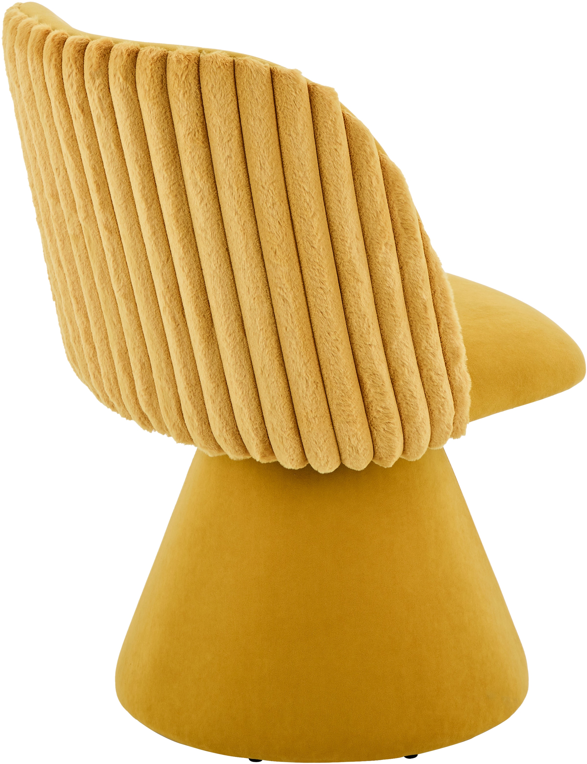 HELA Drehstuhl »BARI I« (Set) 2 Stk.360° drehbar, Polsterfuß, Materialkombi, Außen Felloptik Innen Velvet