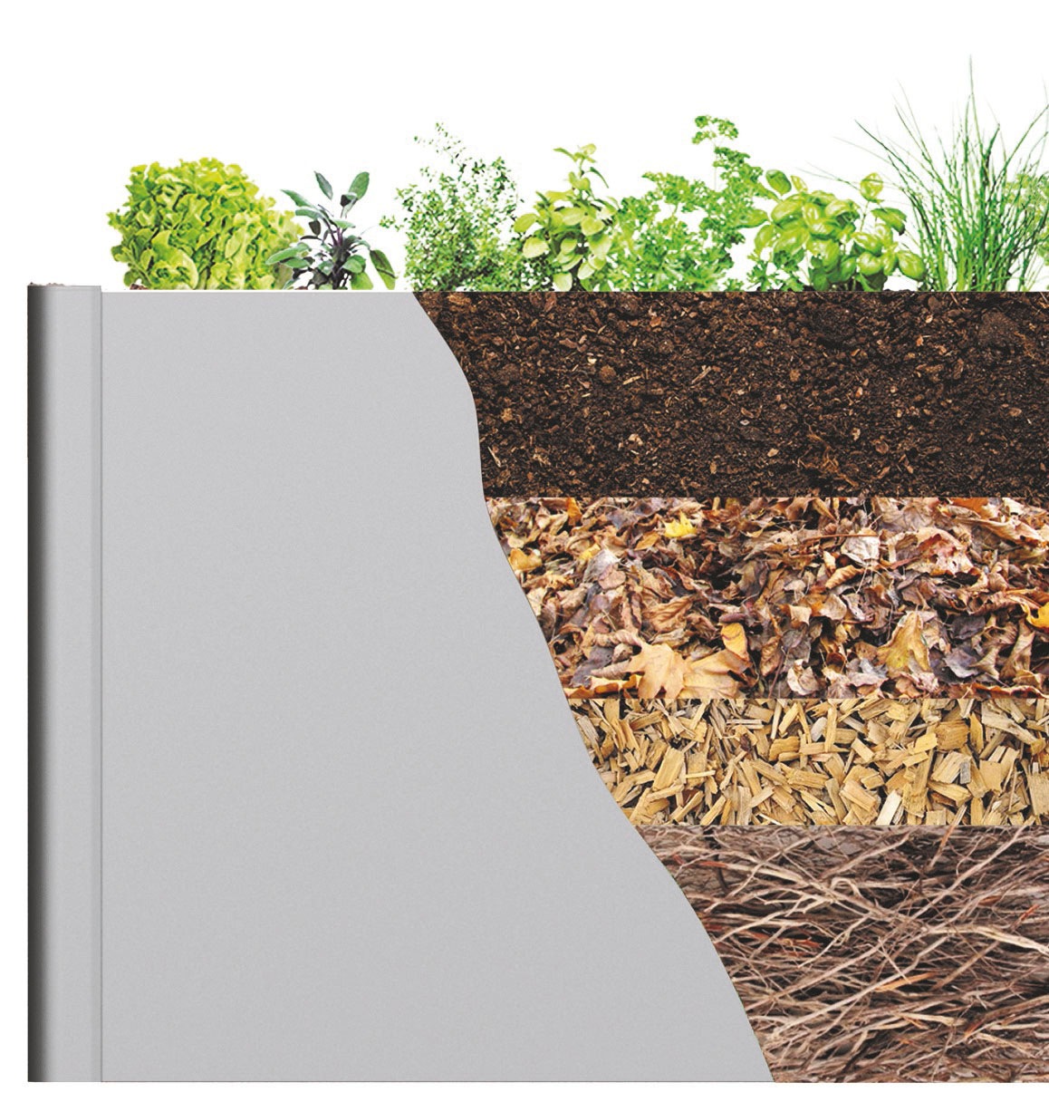 Biohort Hochbeet »2x2 silber-metallic« 201x201x77 cm, extrem langlebig, aus Metall