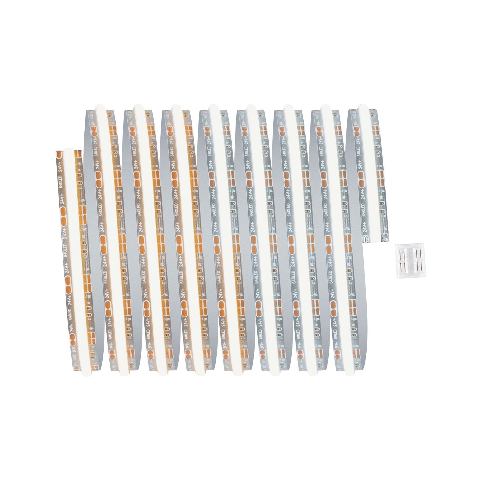 Paulmann LED-Streifen »MaxLED 500 Stripe 2,5m 13W 24V silber Kunststoff«, 1 St.-flammig, Full-Line COB 2700-6500K TunableWhite