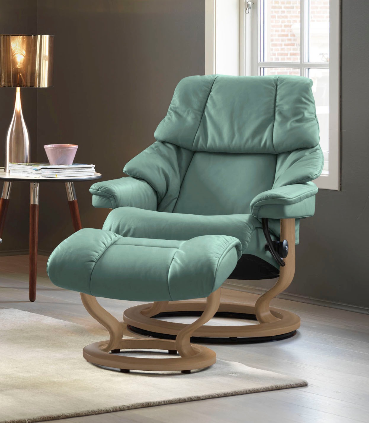 Stressless® Relaxsessel »Reno«, (Set, Relaxsessel mit Hocker), mit Hocker, günstig online kaufen