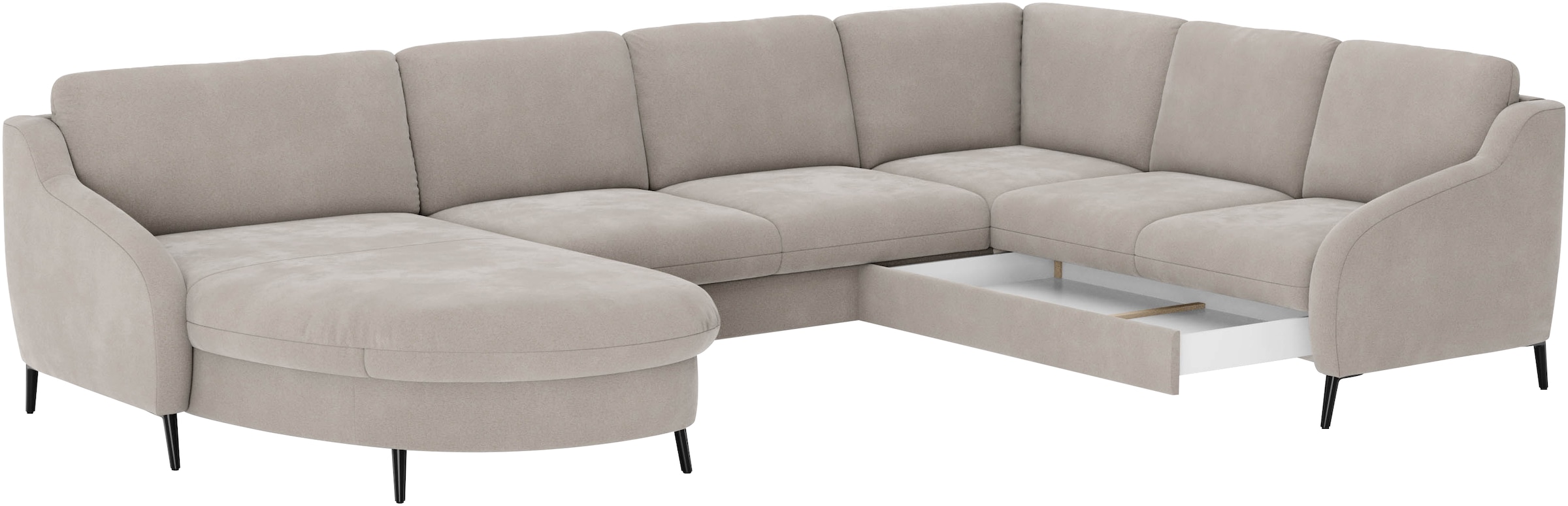 sit&more Wohnlandschaft »Soul U-Form«, wahlweise mit Bettfunktion und Schubkasten