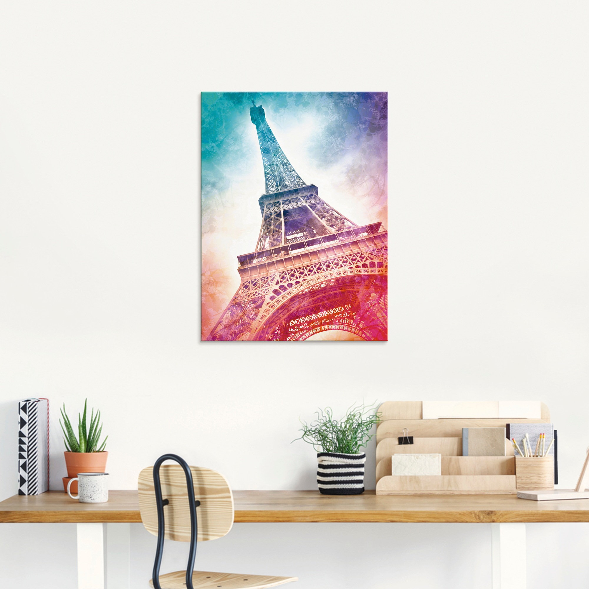 Artland Glasbild »Paris Eiffelturm II«, Gebäude, (1 St.), in verschiedenen Größen