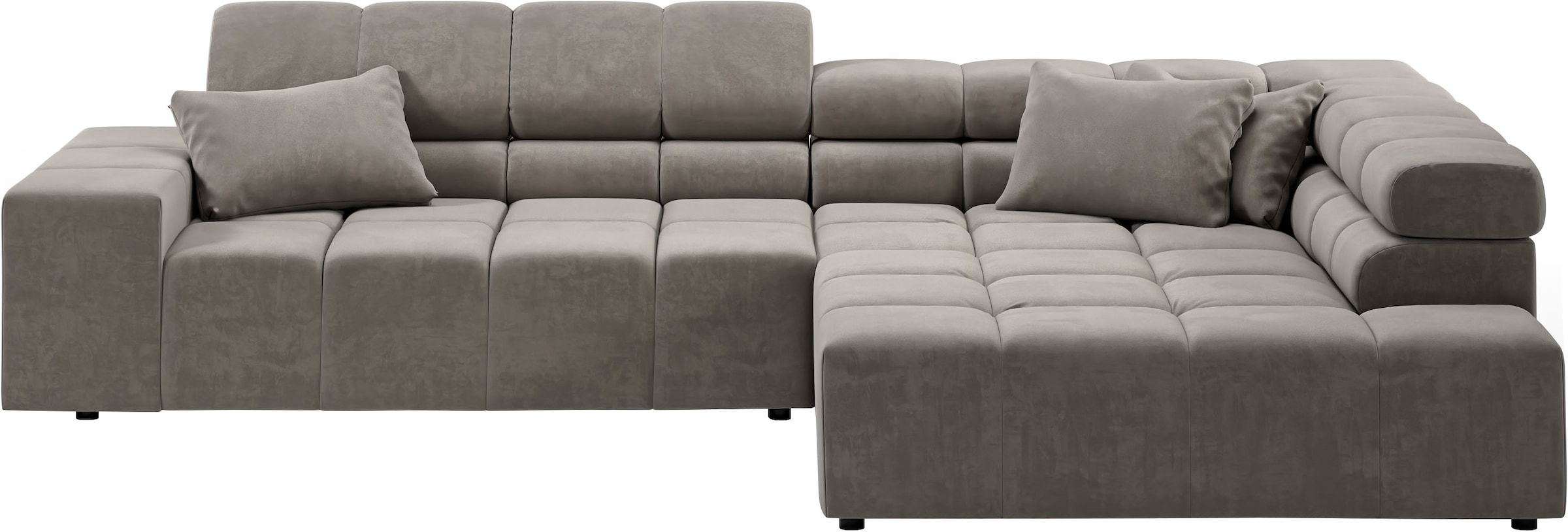 INOSIGN Ecksofa "Ancona incl. Kopfteilverstellung, Zierkissen Breite 319cm, günstig online kaufen