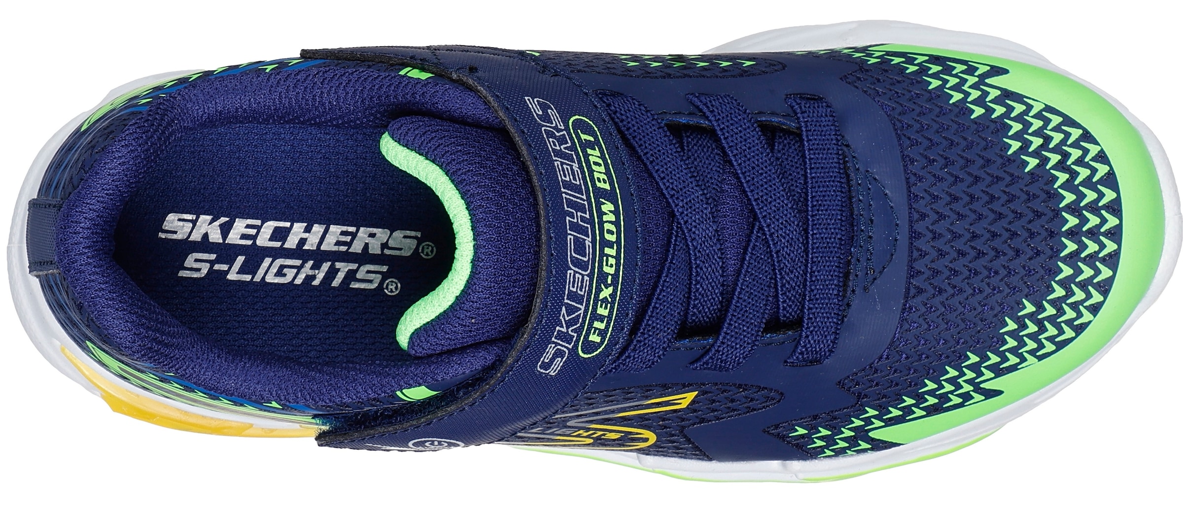 Skechers Slip-On Sneaker »FLEX-GLOW 3.0«  Sneaker, Klettschuh, Kindergartenschuh mit auffälliger Sohle
