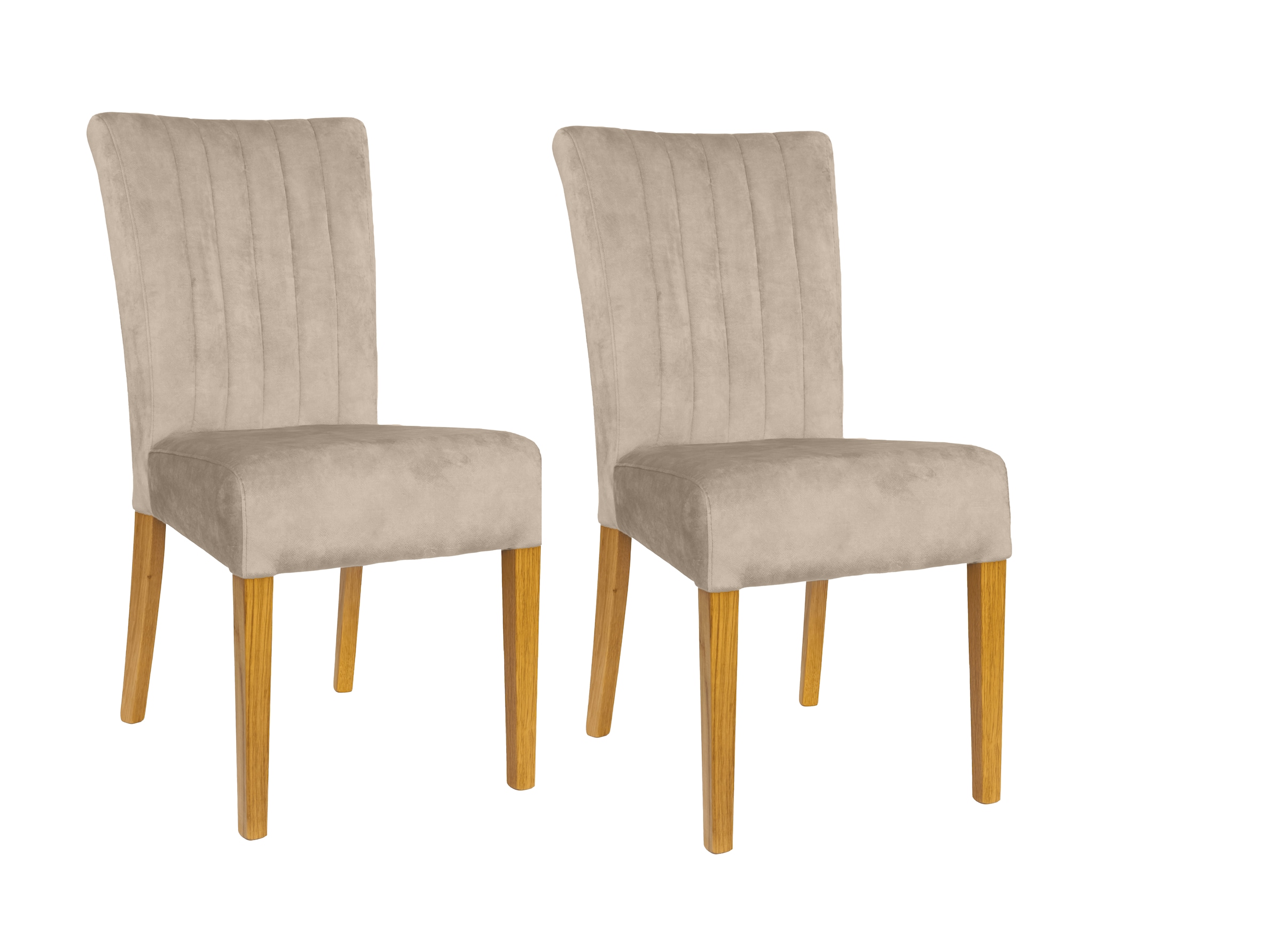 Home affaire 4-Fußstuhl (Set) 2 Stk.vertikale Nähte in der Rückenlehne günstig online kaufen