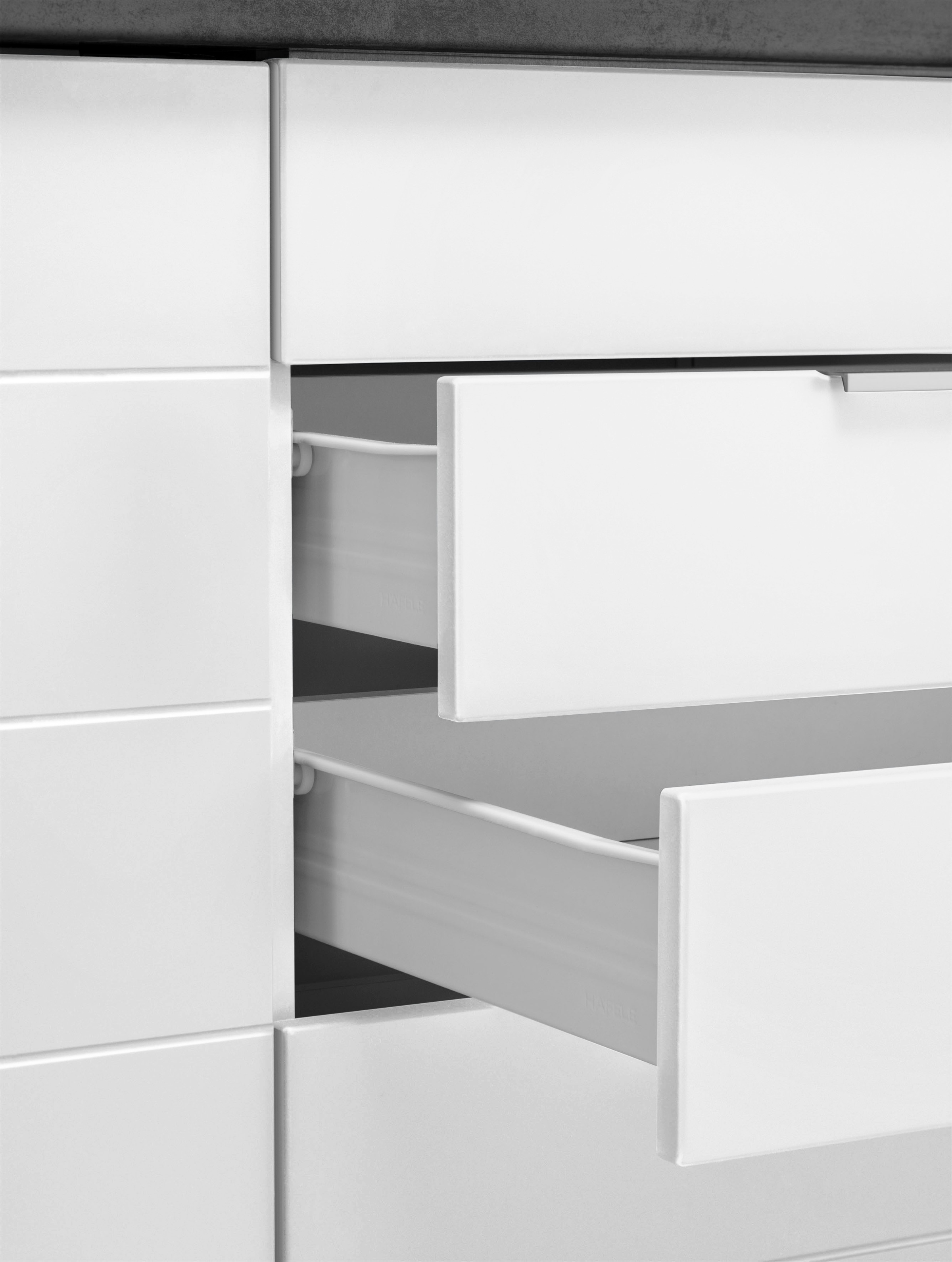 KOCHSTATION Küchenzeile »KS-Luhe«, 360 cm breit, wahlweise mit oder ohne E-Geräten, gefräste MDF-Fronten