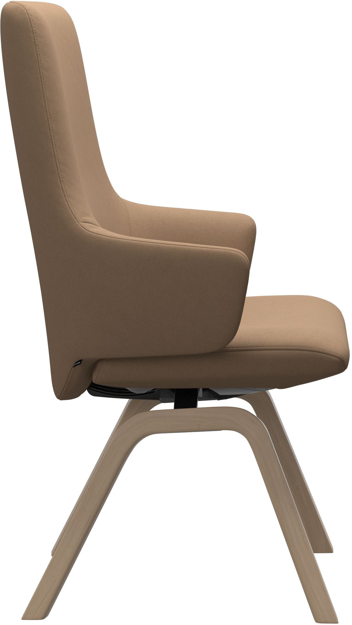Stressless® Polsterstuhl »Laurel«, Microfaser DINAMICA, High Back mit Armlehne, Größe L, mit schräggestellten Beinen in Eiche