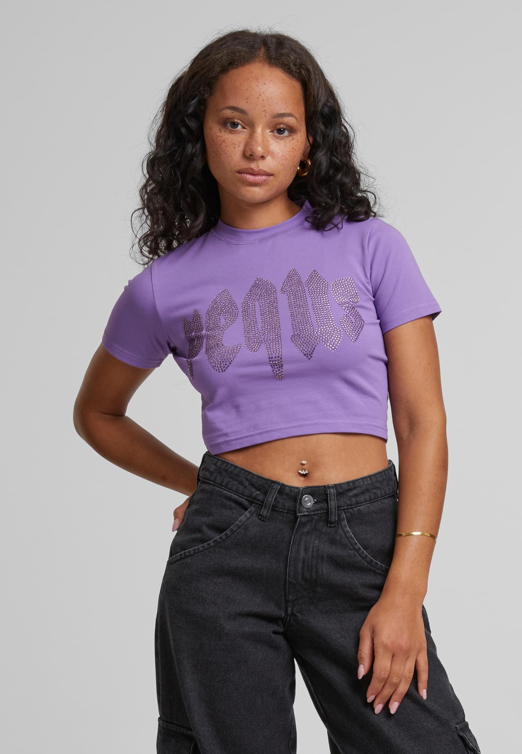 PEQUS T-Shirt »PEQUS PEQUS Rhinestone Mythic Logo Top« 1 Stk.