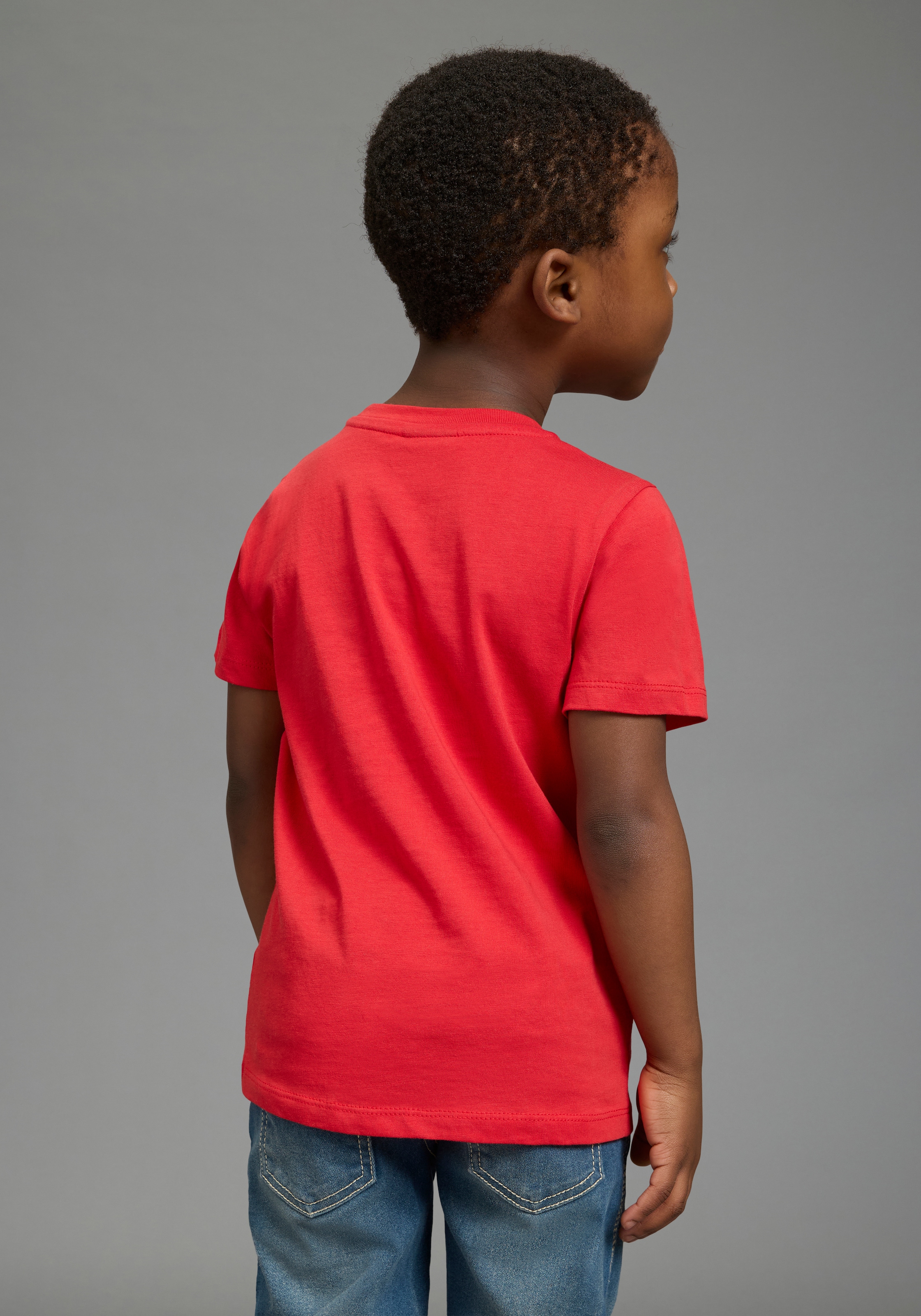 KIDSWORLD T-Shirt »Mit tollem Druck: LITTLE TIGER« Kurzarm,  Basic-Passform,  mit peppigem Druck,  Rundhalsausschnitt