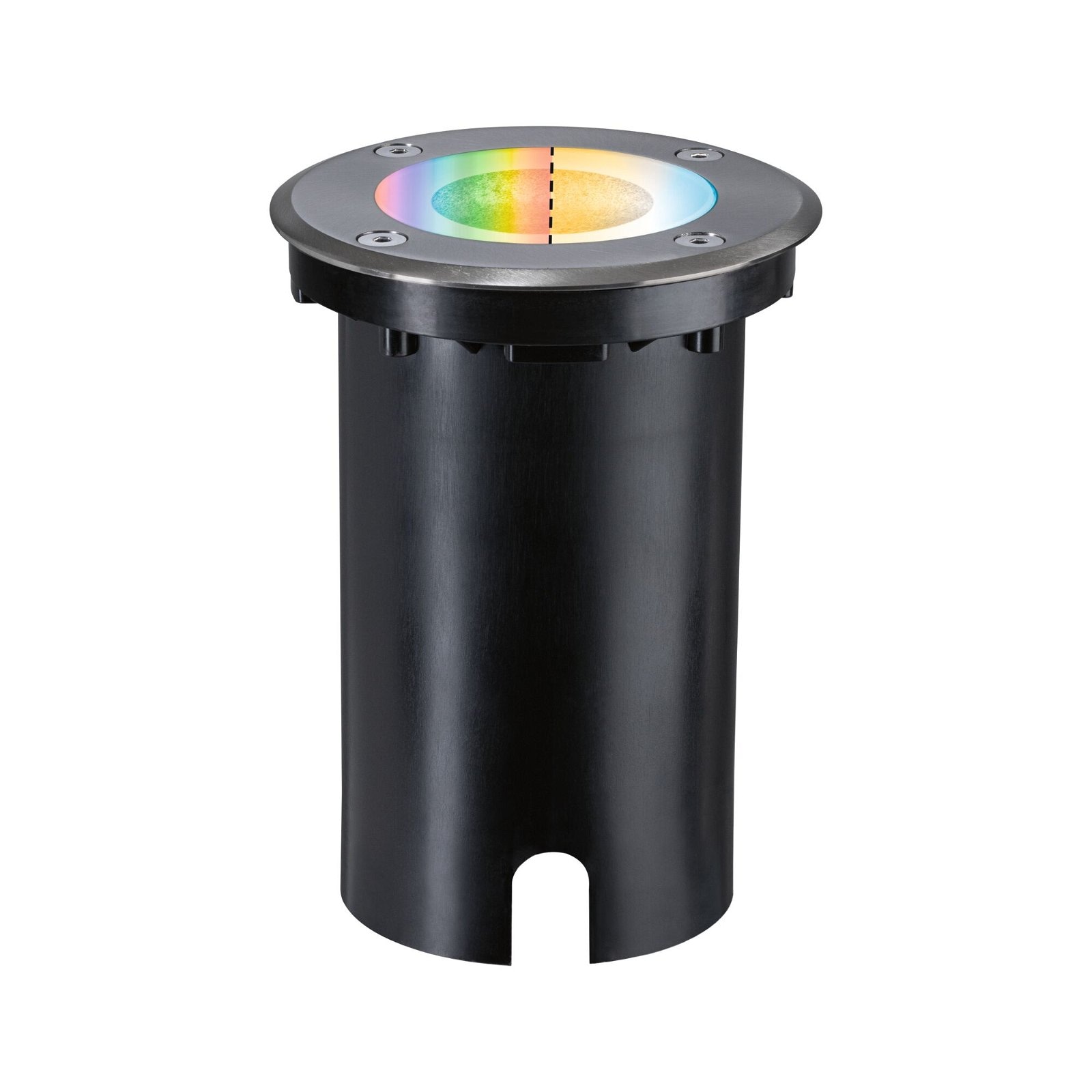 Paulmann LED Einbauleuchte »Floor IP67 rund 110mm RGBW+ 4,9W 300lm 230V Eisen gebürstet Aluminium«, 1 flammig, Smart Home Zigbee 3.0 Bodeneinbauleuchte