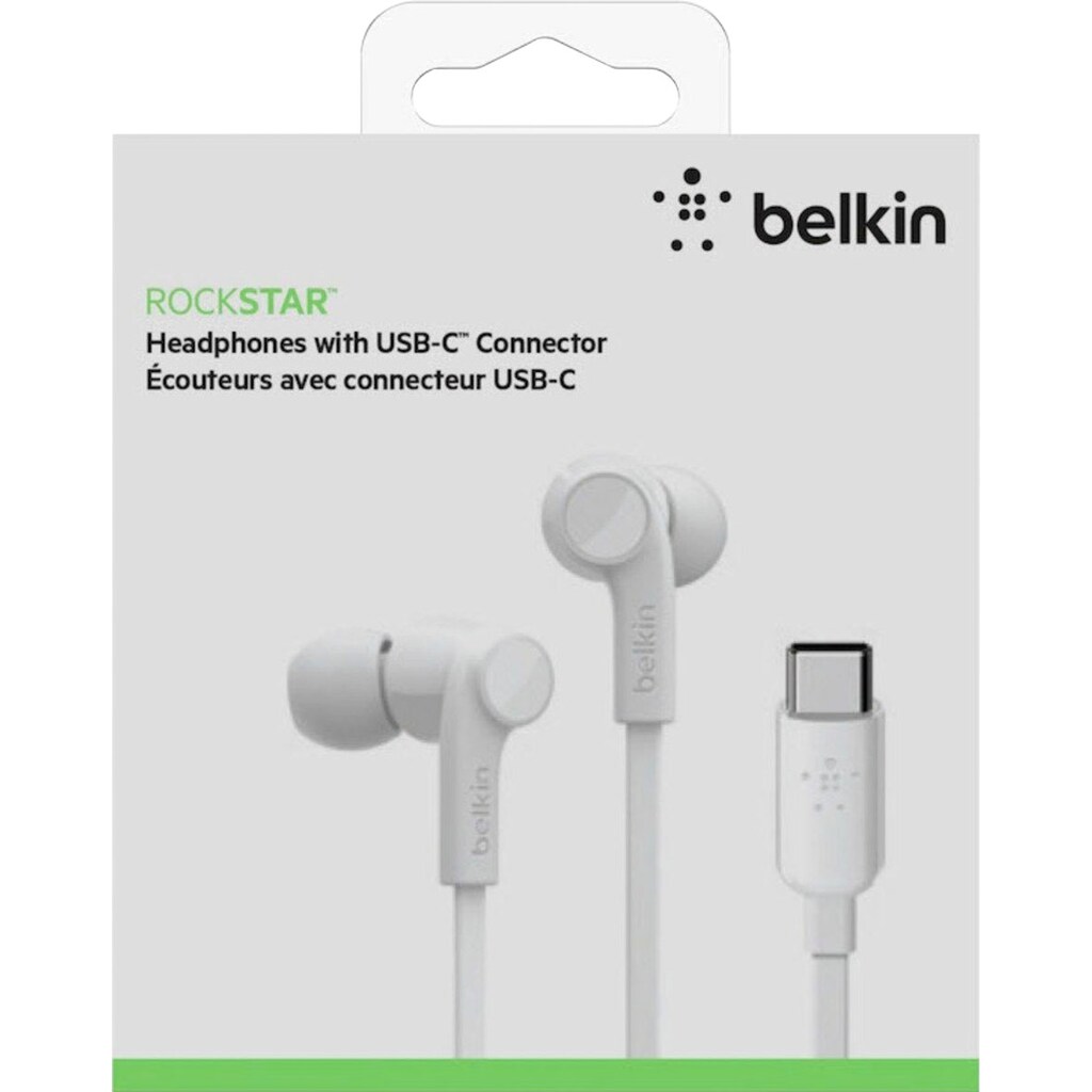 Belkin Headset »Rockstar In-Ear Kopfhörer mit USB-C-Stecker«, Geräuschisolierung