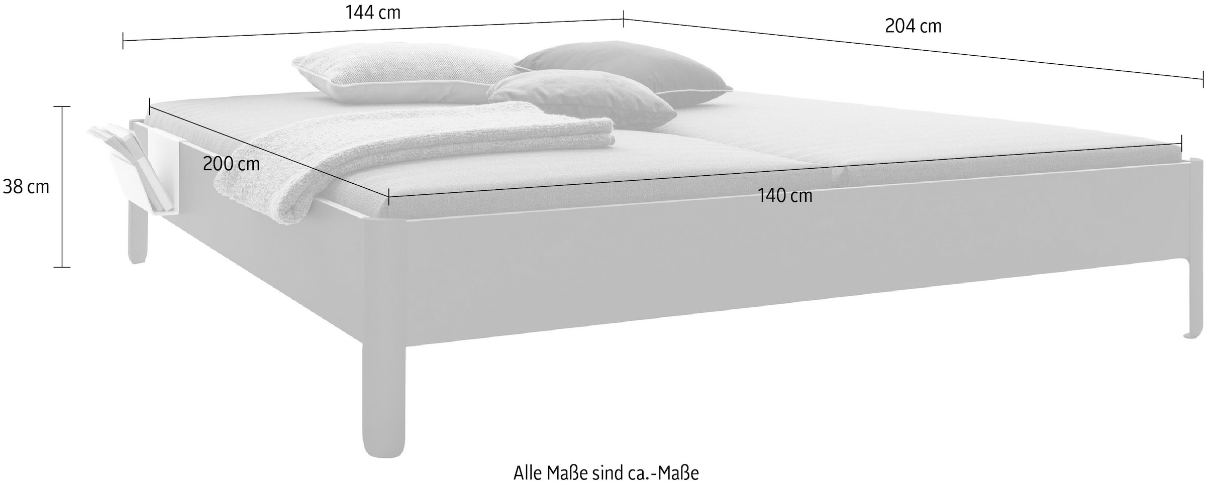 3. Bild von Müller SMALL LIVING Bettgestell »NAIT«, ohne Kopfteil, ausgezeichnet mit dem German Innovation Award 2020