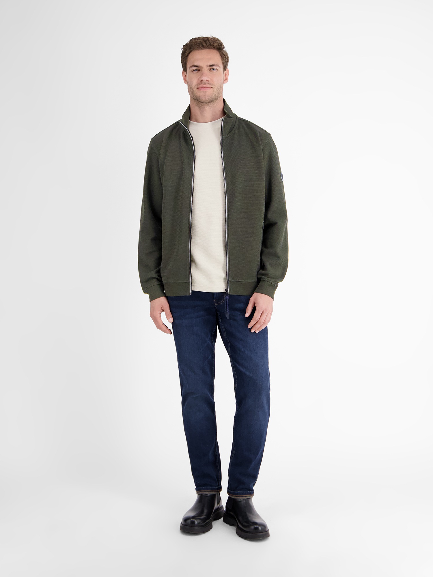 LERROS Sweatjacke »LERROS Sweatjacke in weicher Strukturqualität«