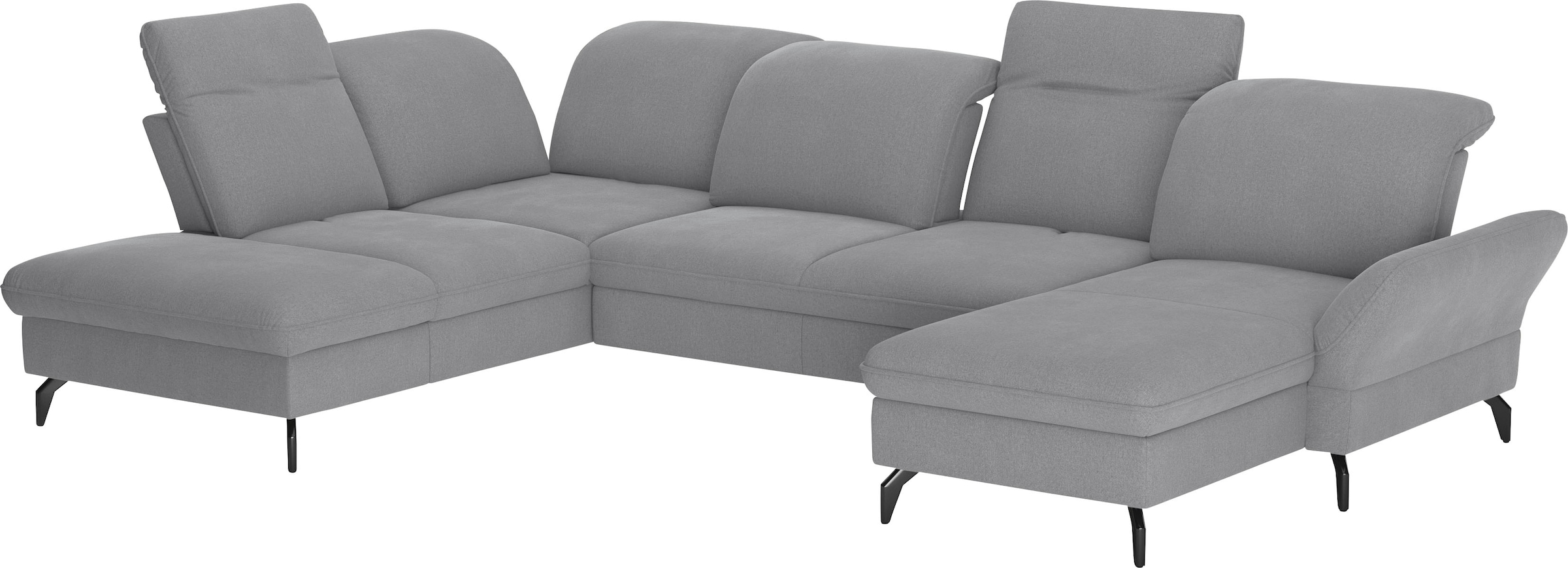 sit&more Wohnlandschaft »Leandro U-Form«, Wahlweise mit Bett-, Kopfteil - und Armlehnfunktion, sowie Bettkasten