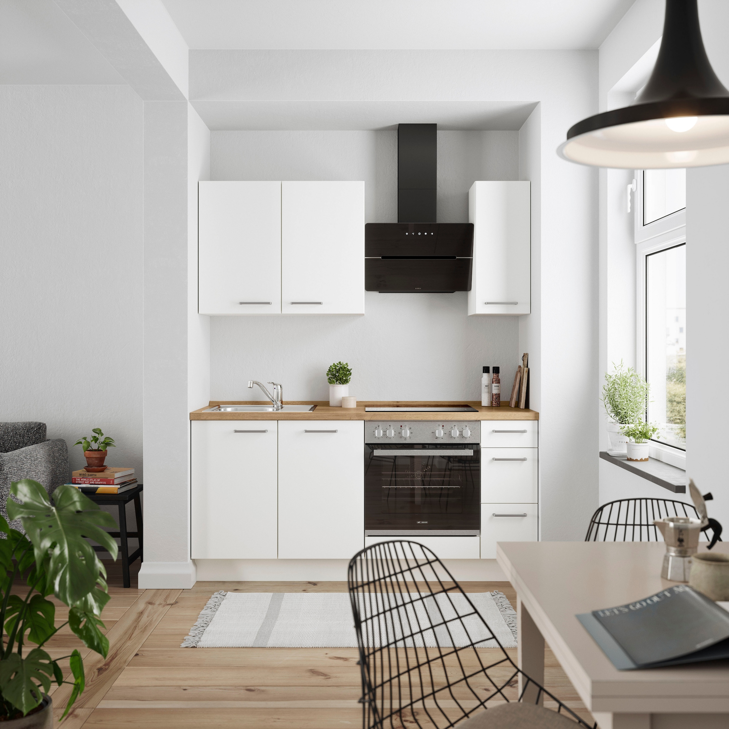 nobilia® Küchenzeile »"Touch II"«, vormontiert, Ausrichtung wählbar, Breite 180 cm, wahlw. mit E-Geräten