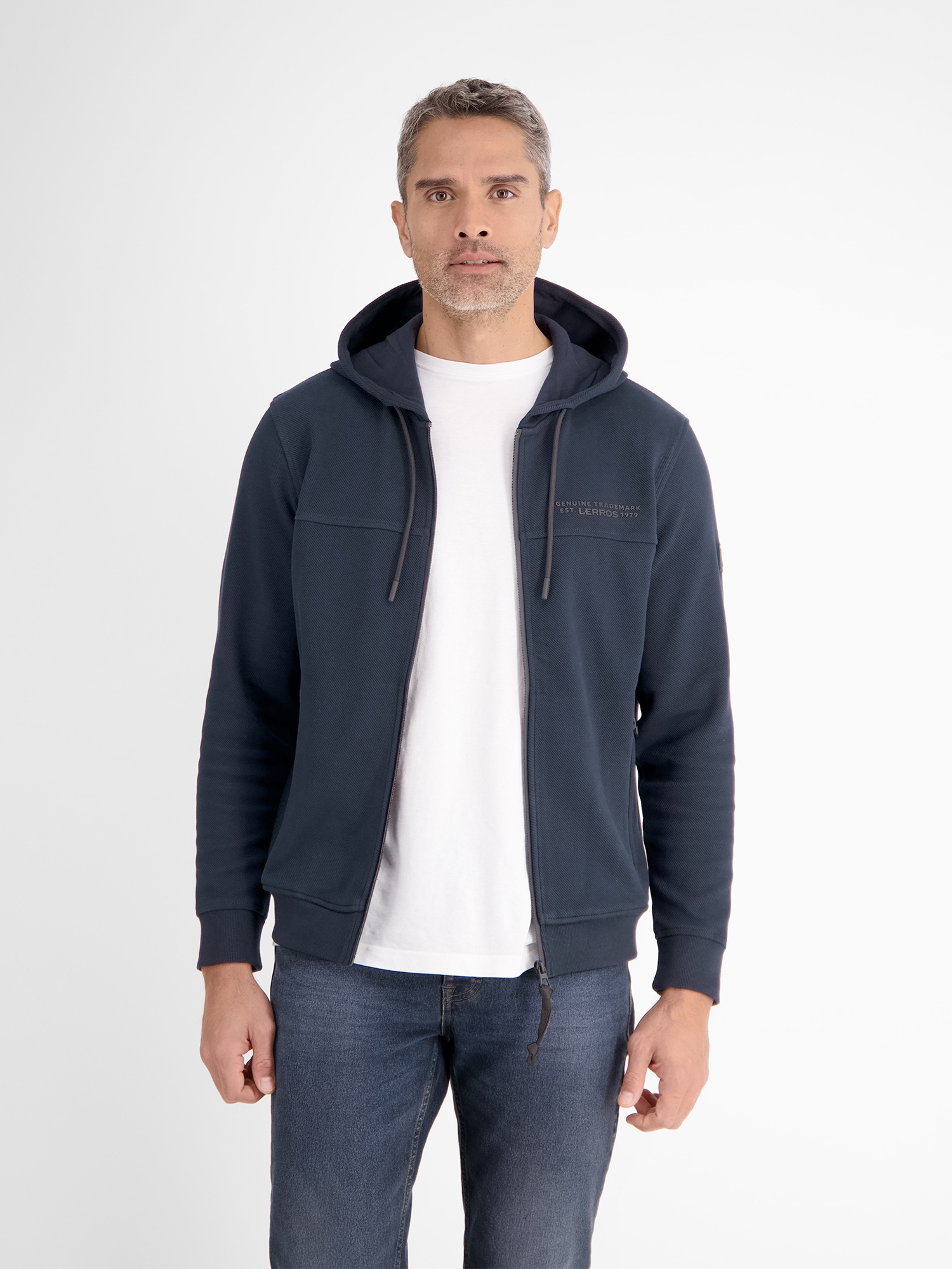 LERROS Sweatjacke »LERROS Sweatjacke mit Kapuze«