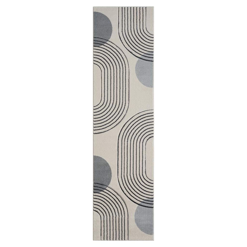 Carpet City Teppich »BONITO 7170«, rechteckig, 11 mm Höhe, Läufer, Flachflor, Hochtief-Muster/ 3D-Effekt, Geo-Muster, Wohnzimmer