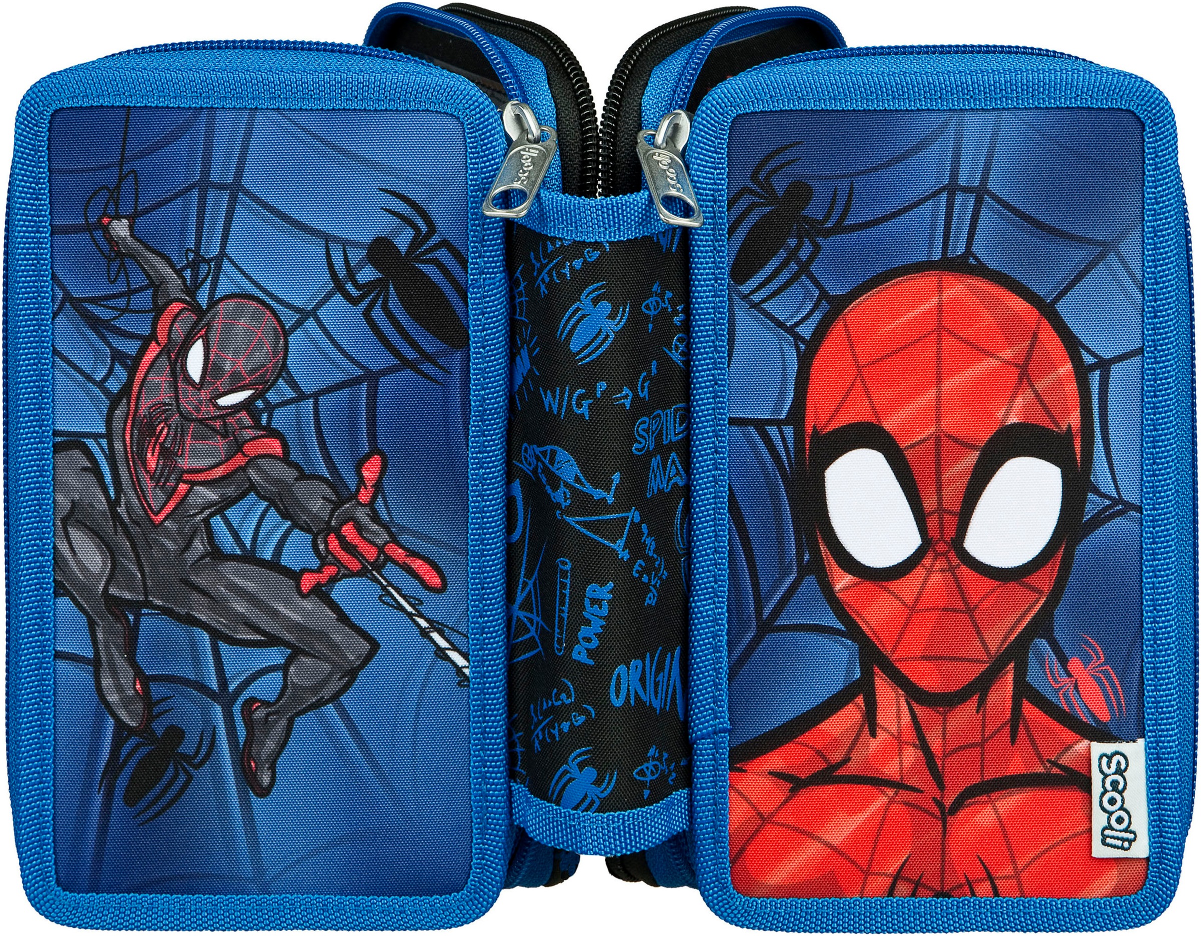 Scooli Federmäppchen »Tripledecker, Spider-Man«, befüllt, inklusive Geodreieck