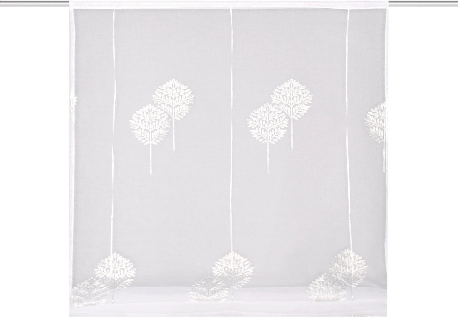 HOME WOHNIDEEN Raffrollo »EDISION« mit Hakenaufhängung ohne Bohren und Schrauben bestickt