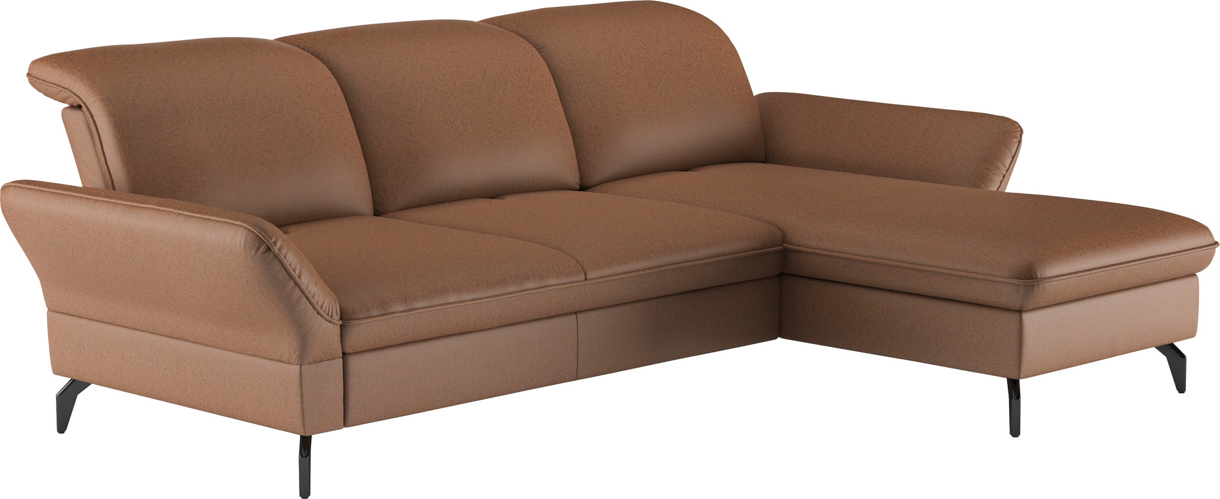 sit&more Ecksofa »Leandro L-Form«, Wahlweise mit Bett-, Kopfteil - und Armlehnfunktion, sowie Bettkasten