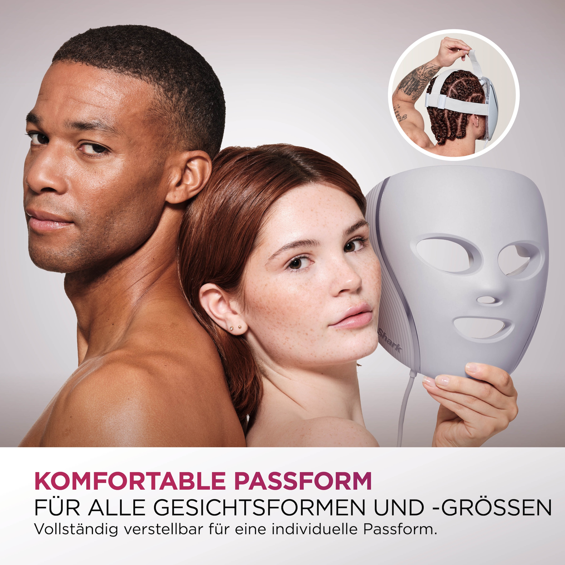 Shark LED-Gesichtsmaske »Shark CryoGlow LED-Maske + Kühlung der Augenpartie FW312EUPL« CryoGlow - unsere neue medizinisch zertifizierte Innovation