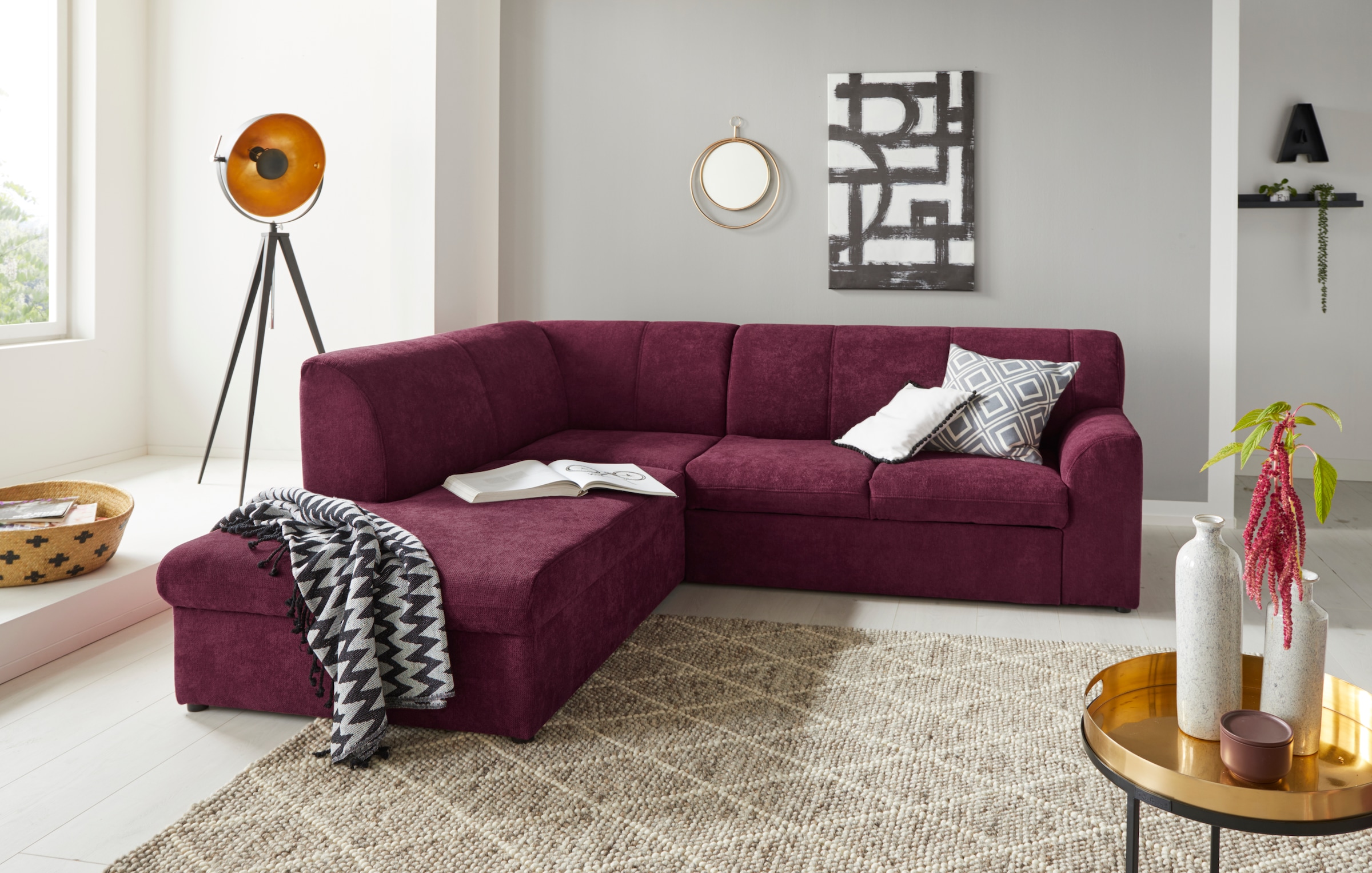 DOMO collection Ecksofa »Topper zeitlos elegant, kompakte Stellmaße, OTTOs günstig online kaufen