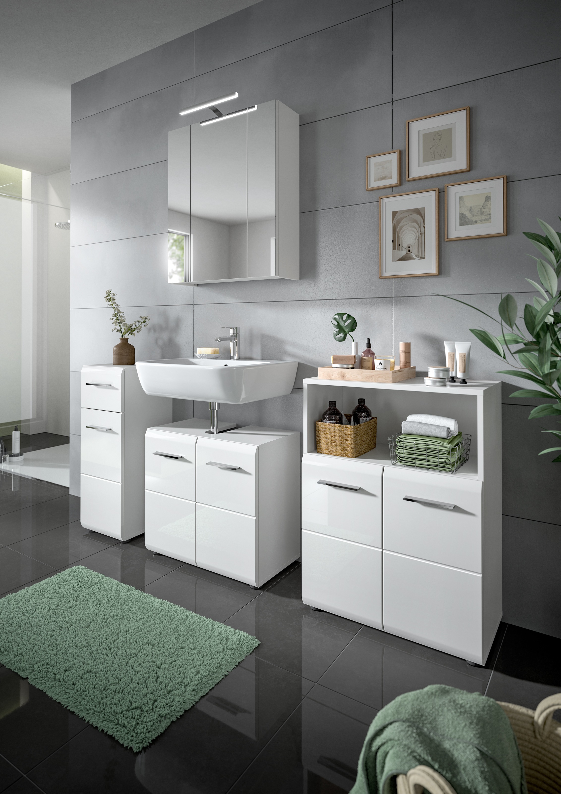 INOSIGN Waschbeckenunterschrank »FLORENZ, TOPSELLER!, Breite 60cm, 1 Einleg günstig online kaufen