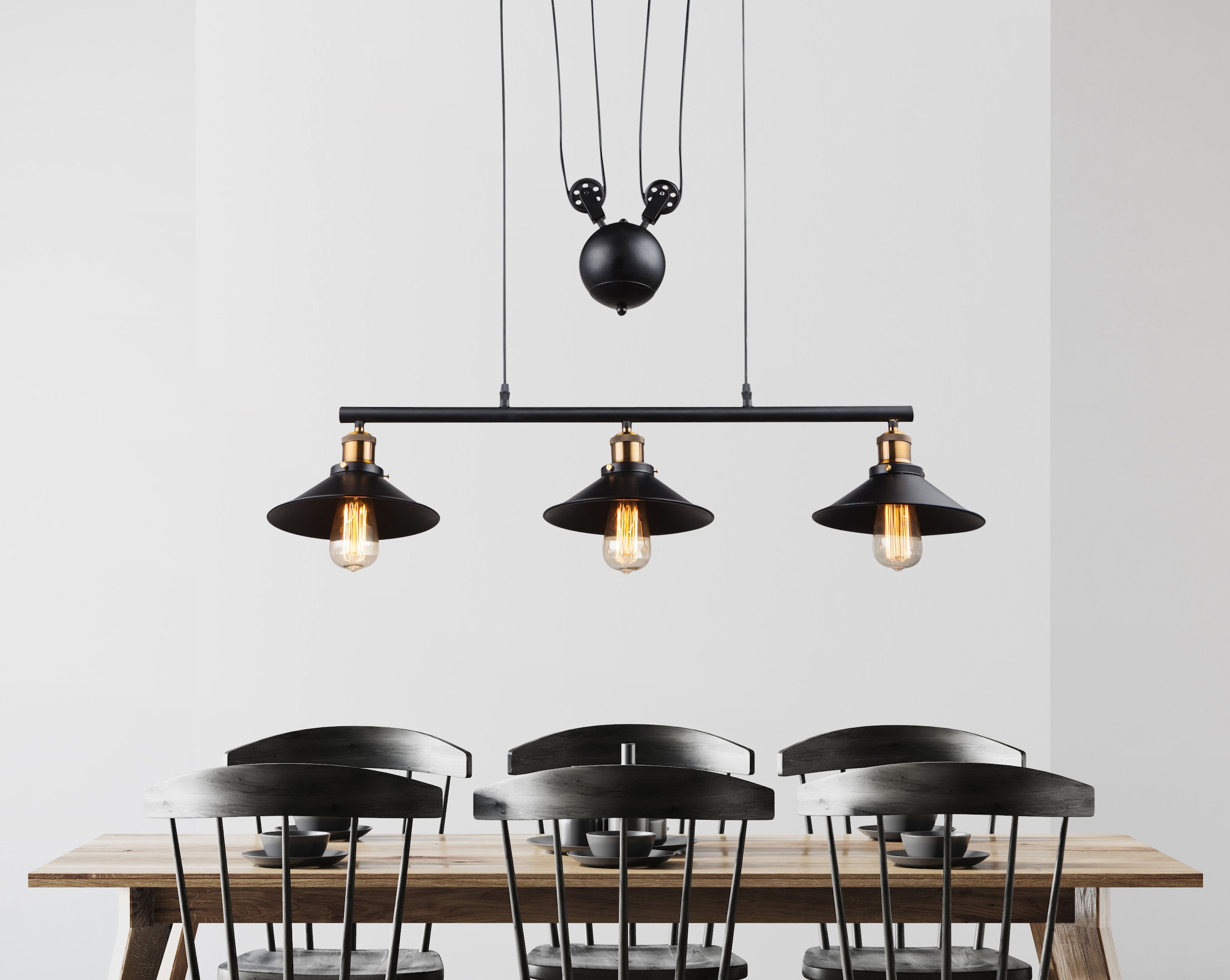GLOBO LIGHTING Hängeleuchte »LENIUS«, Leuchtmittel E27 | ohne Leuchtmittel, Pendelleuchte / Küche / Wohnzimmer / kupferfarben / höhenverstellbar
