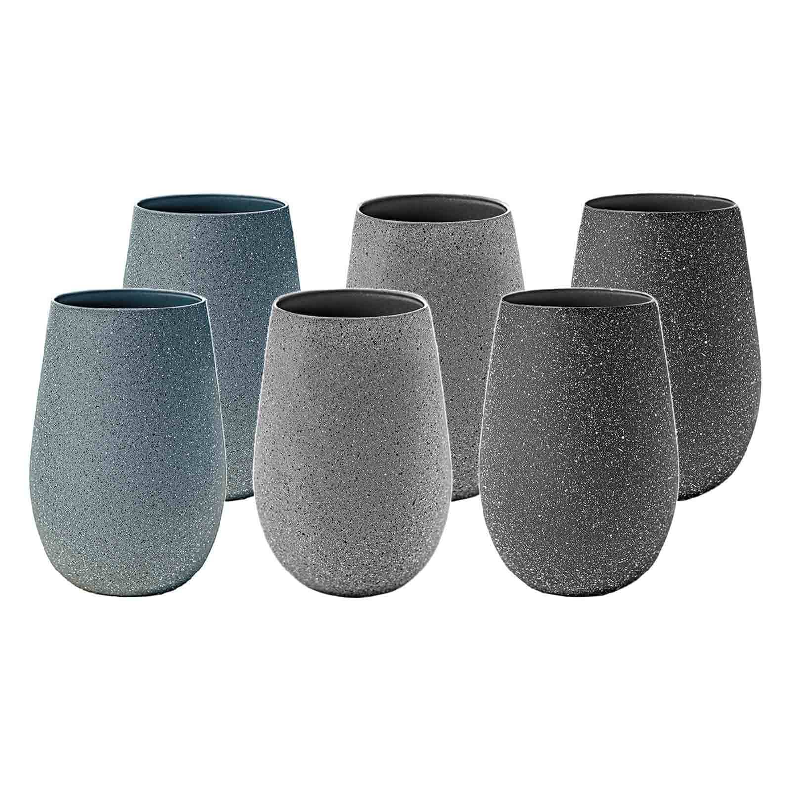 Stölzle Glas »Becher STONES 465 ml 6er Set grau« günstig online kaufen
