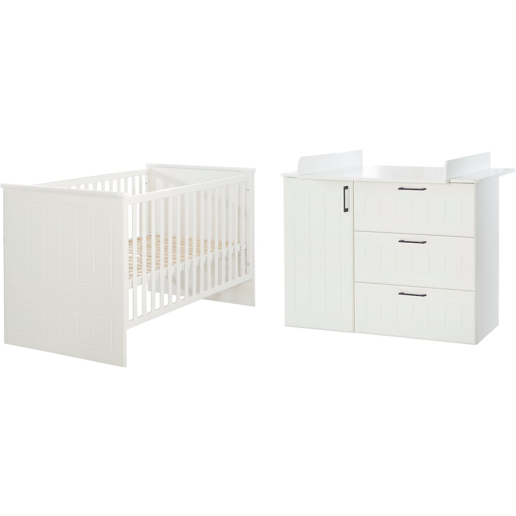 roba® Babymöbel-Set »Sylt«, (Spar-Set, 2 St., Kinderbett, Wickelkommode)