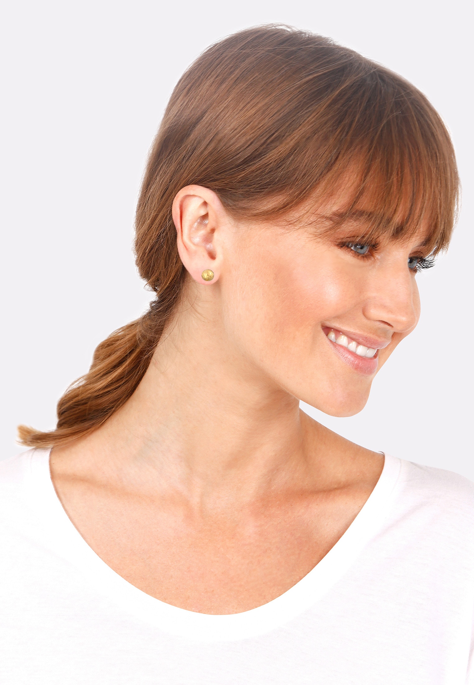 Elli Paar Ohrstecker »Earcuff Klemme Stecker Kugel 925 Silber«