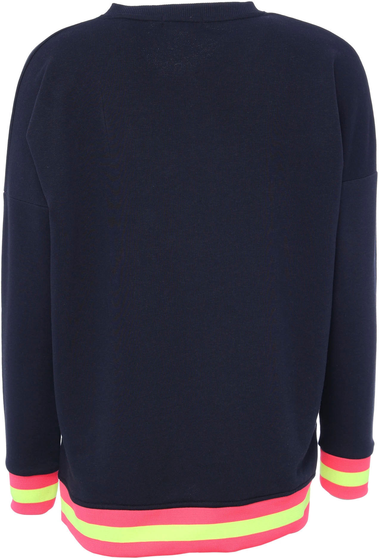 Zwillingsherz Sweatshirt, mit Kontrastbündchen und Schriftzug