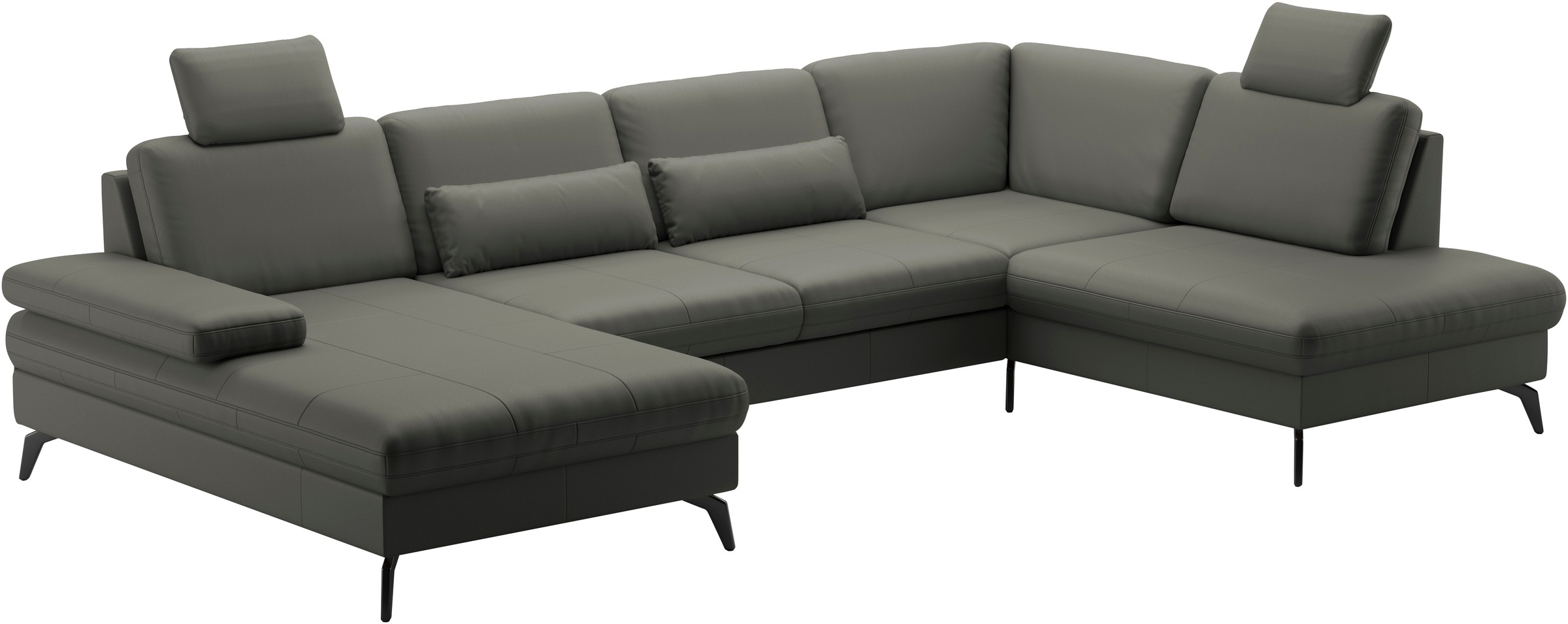 sit&more Wohnlandschaft »Morris U-Form, inkl. Sitztiefenverstellung«, wahlweise mit Armteilverstellung, Bettfunktion & Bettkasten