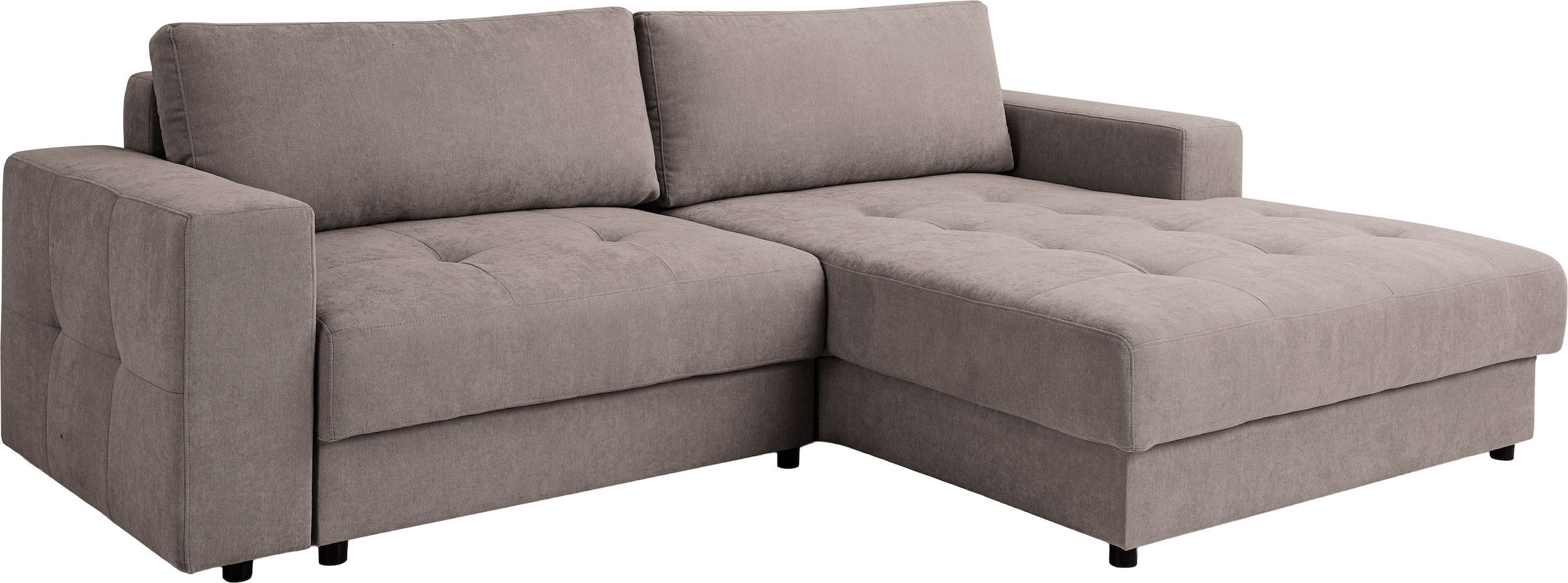 WERK2 Ecksofa »Indiana inkl. Bettfunktion & Bettkasten, bequem, Breite 270cm, L-Form« Moderne, elegante Polsterecke, Komfortpolsterung und losen Kissen.
