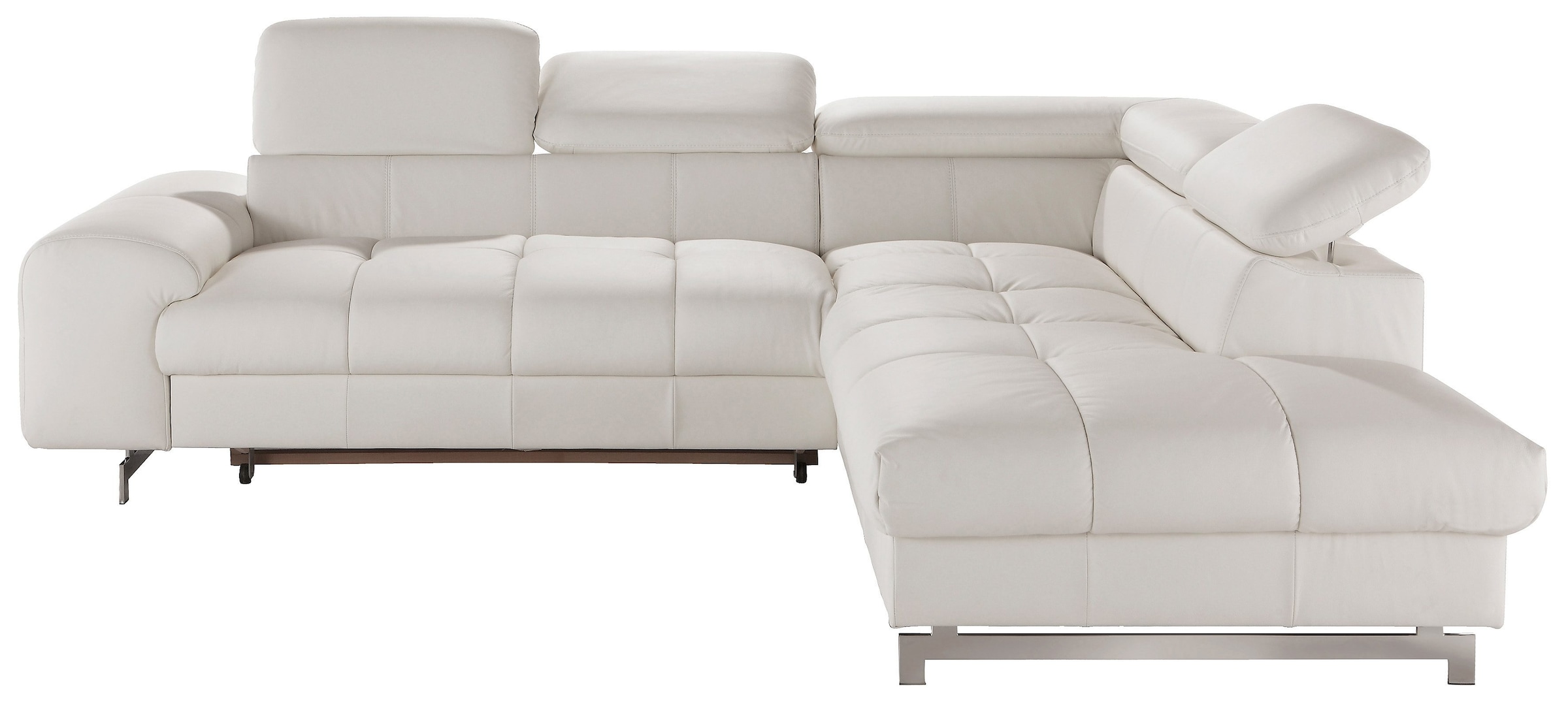 COTTA Ecksofa »Chef L-Form«, mit Kopfteilverstellung, edle Metallkufen, wah günstig online kaufen