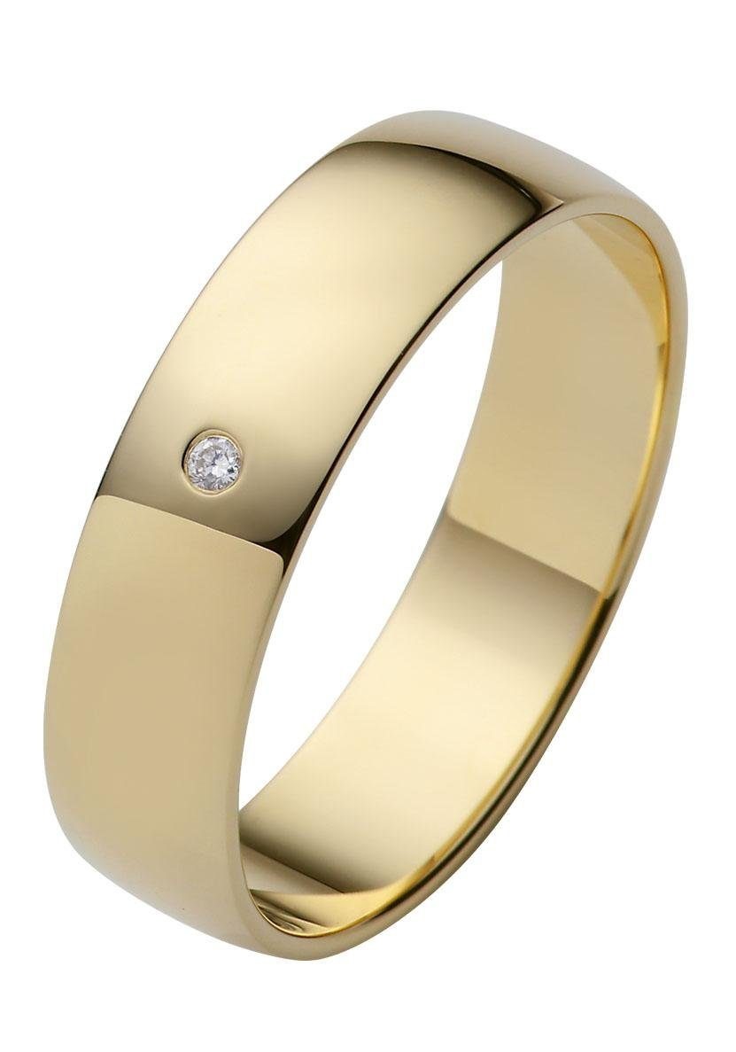 Firetti Trauring »Schmuck Geschenk Gold Hochzeit Ehering Trauring "LIEBE"«, Made in Germany, wahlweise mit oder ohne Brillant